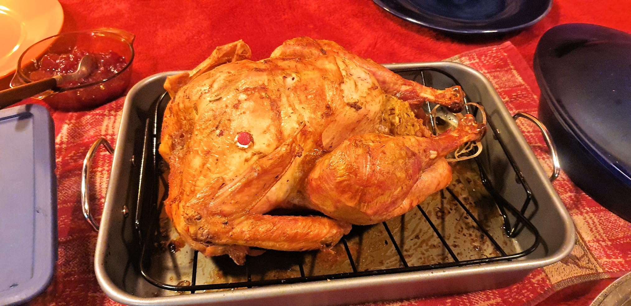 Glad Roasting Pan Nonstick 11x15 - Heavy Duty Metal Bakeware Dish with Rack customer photo 1