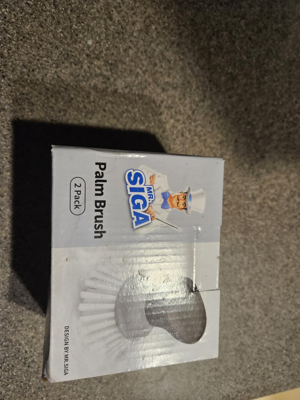 MR.SIGA Dish Scrub Brush, Palm Brush Dish Scrubber with Ergonomic Grip, Kitchen Brushes for Dishes, Gray, Pack of 2 customer photo 2