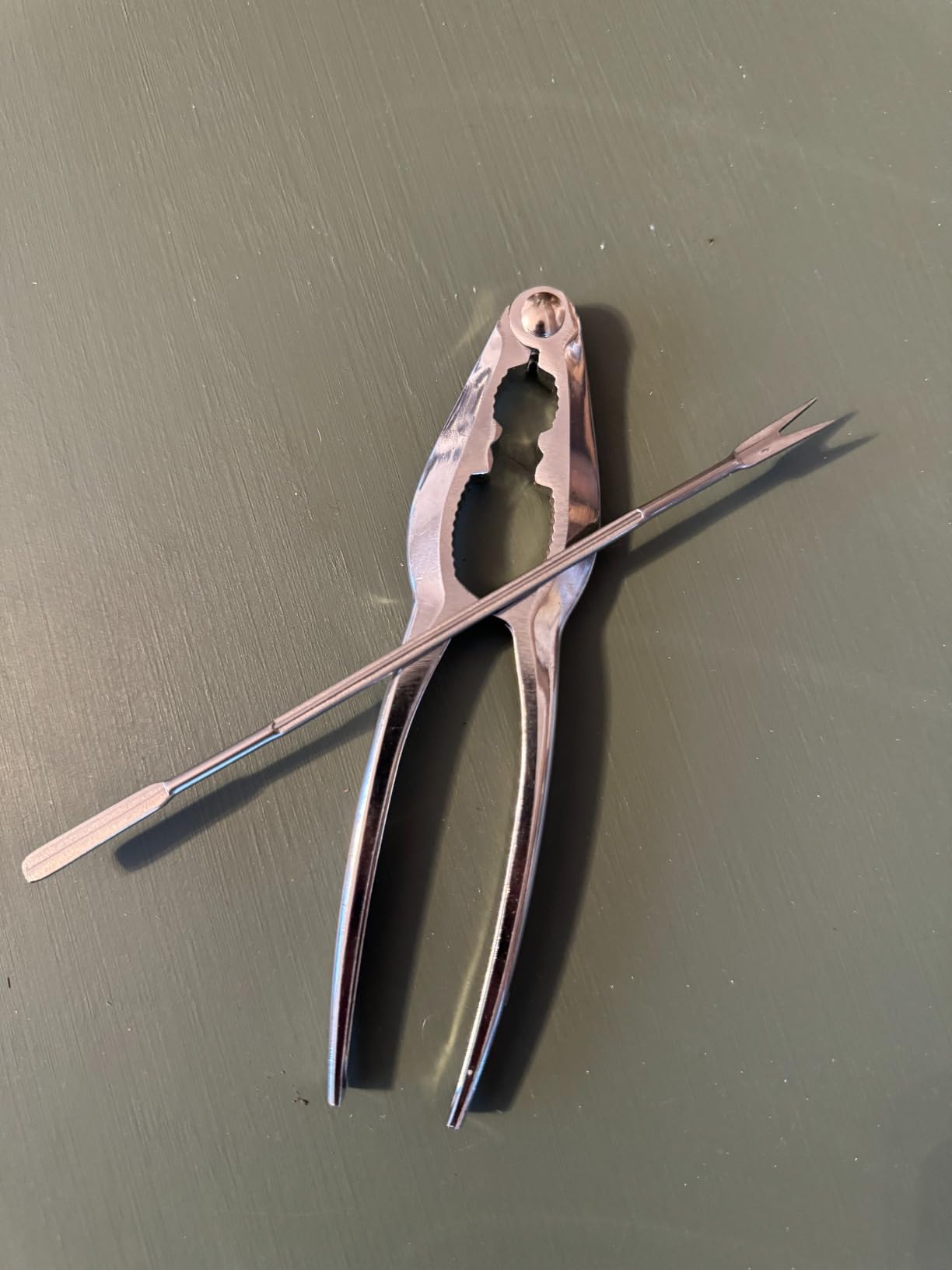 8 Pcs Lobster Crackers and Picks Set, Crab Leg Cracker Tools, Stainless Steel Seafood Crackers & Forks Nut Cracker Set for Eating Stake Support customer photo 2