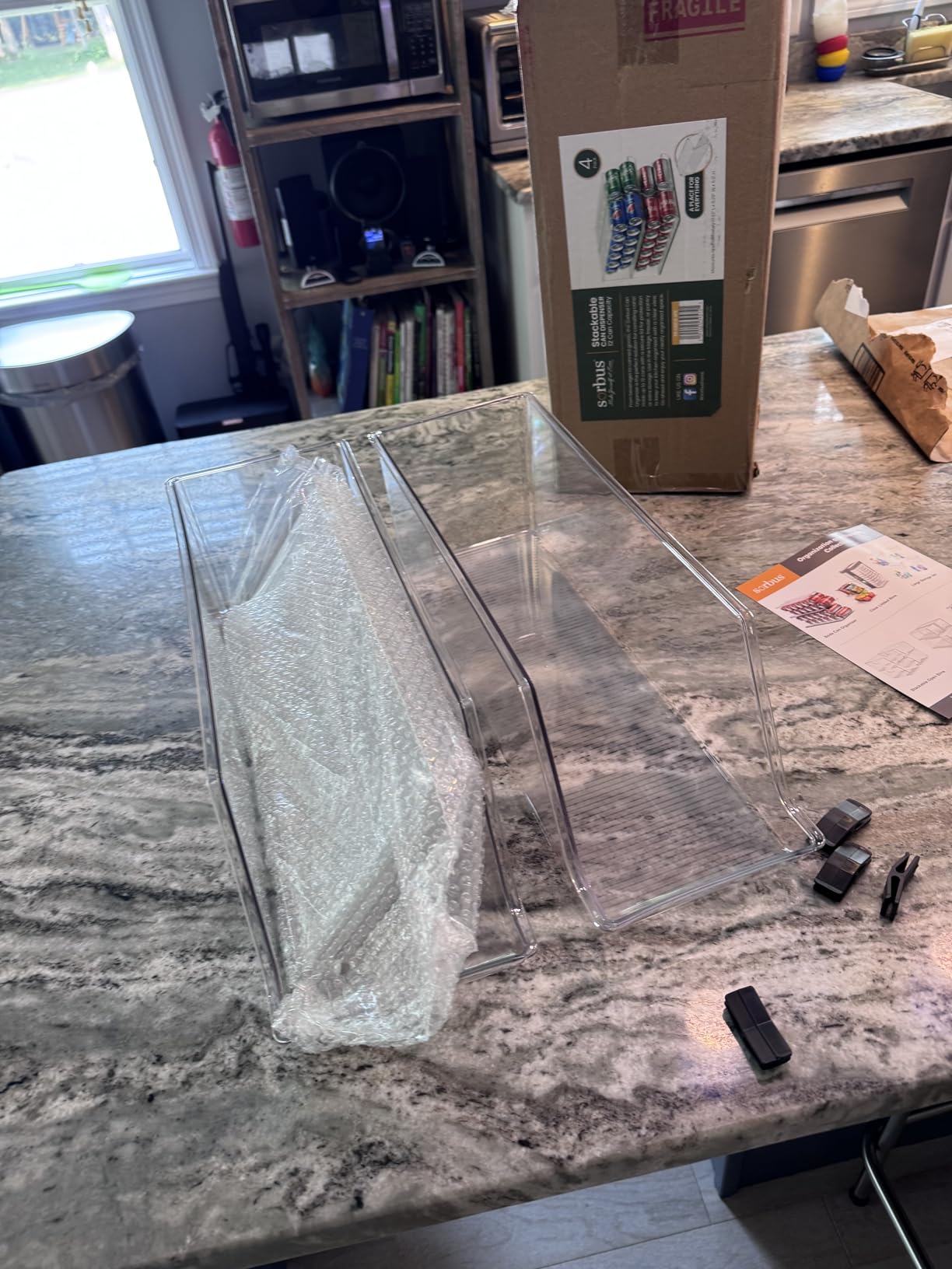 Sorbus Soda Can Organizer for Refrigerator - Stackable Can Dispenser with Lid for Fridge, Pantry, or Freezer - Holds 12 Cans Each, BPA-Free Clear Drink Organizer (4-Pack) customer photo 2