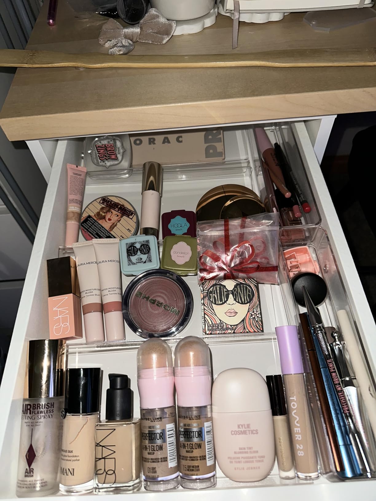 Suneerplay Spice Drawer Organizer 4 Tier, Acrylic Seasoning Organizer Rack, Clear Spice Rack Tray, Kitchen Seasoning Jars Drawers Insert (Jars Not Included/Expandable From 9