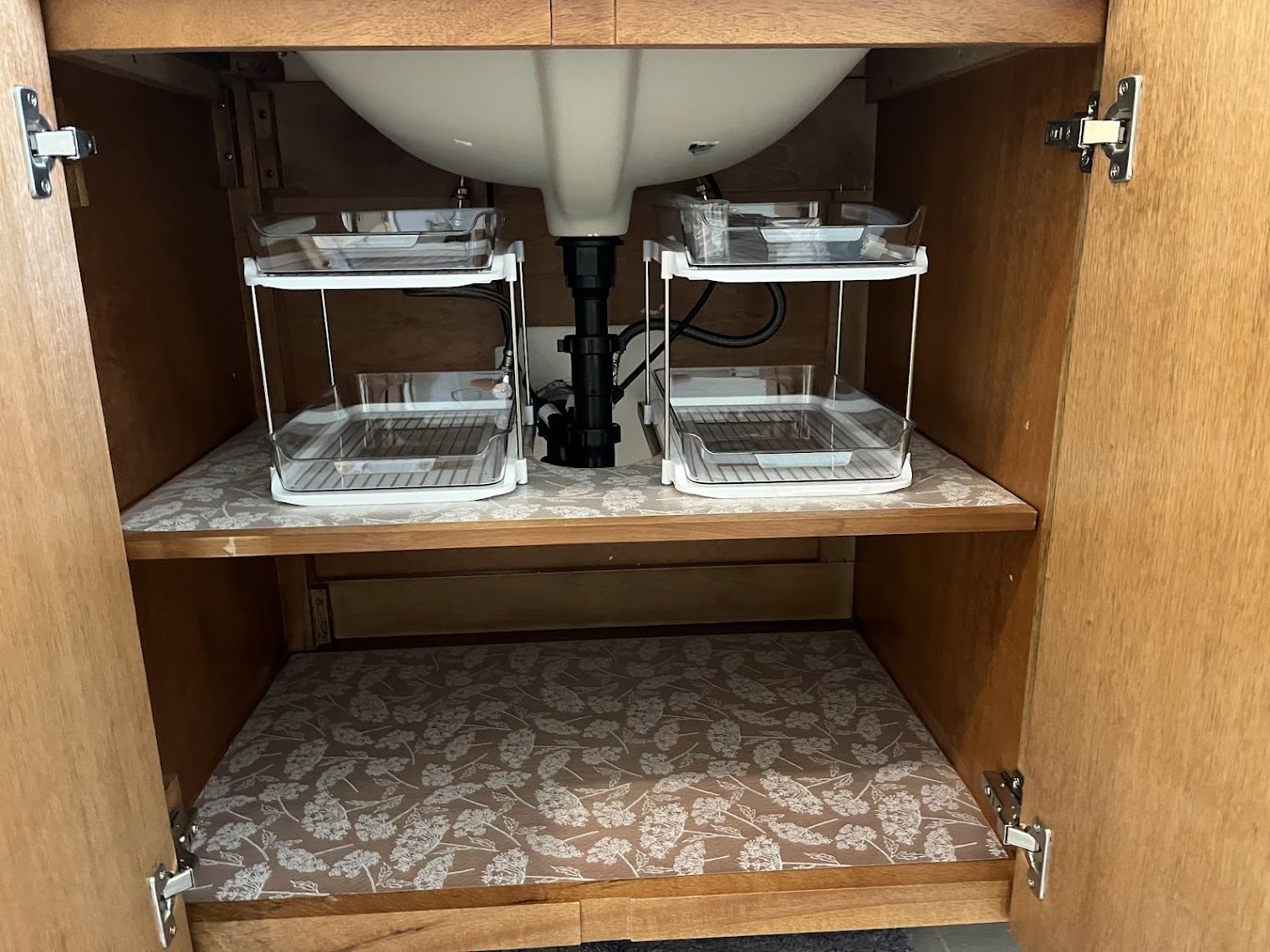 Cooyes Shelf Drawer and Cabinet Liner, Washable Oil-Proof Leaf Shelf Liners for Kitchen Cabinets, Shelves, Refrigerator, Non-Adhesive Drawers Mats（11.8