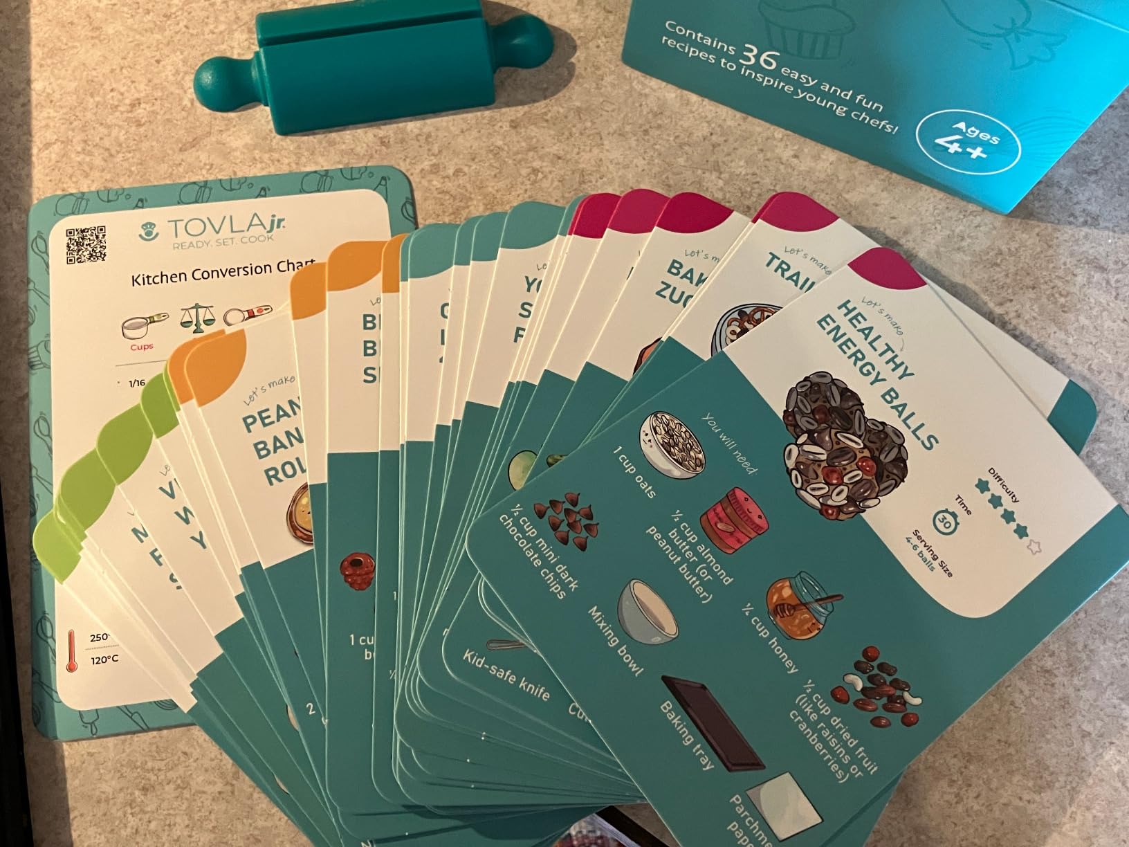 My First Recipe Box for Kids: Montessori-Inspired, Easy-to-Follow Recipes with Visual Guides. Cookbook for Kids Ages 4+ with Storage Box and Recipe Stand customer photo 2