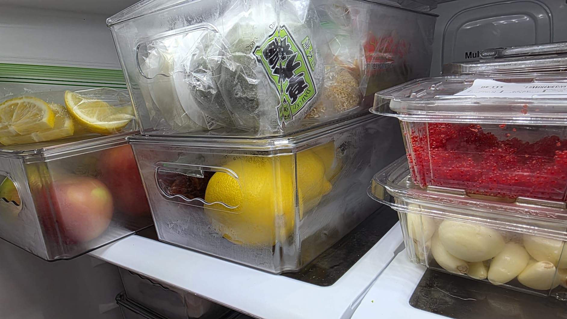 Vtopmart 8pcs Clear Organizers and Storage Bins with Lids, Stackable Plastic Storage Containers with Handles for Fridge, Freezer, Pantry, Cabinet, Kitchen Organization customer photo 2