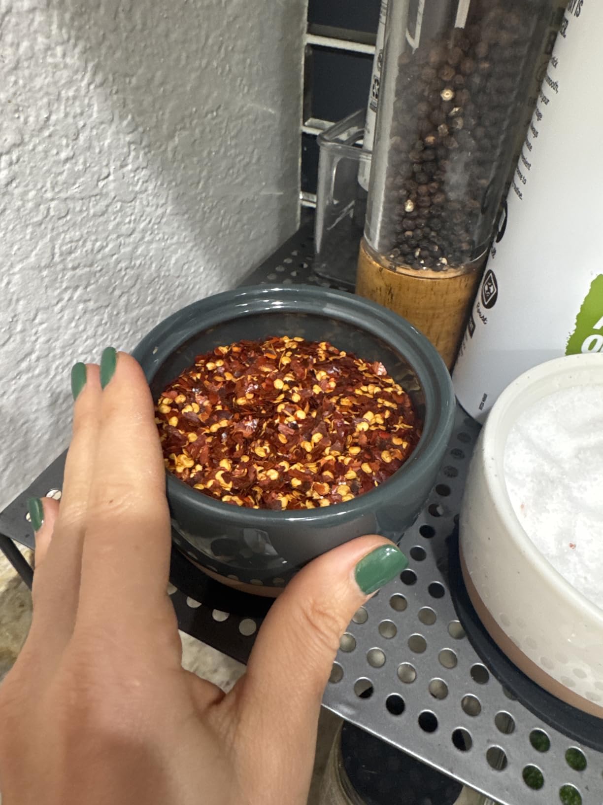 Mora Ceramic Salt and Pepper Cellar Set with Lid - 10 oz Modern Canister/Container/Bowl for Storage, Sea Salt, Spice, Sugar, Countertop - Small Dish/Jar with Wood Spoon, Black & White Crock customer photo 1