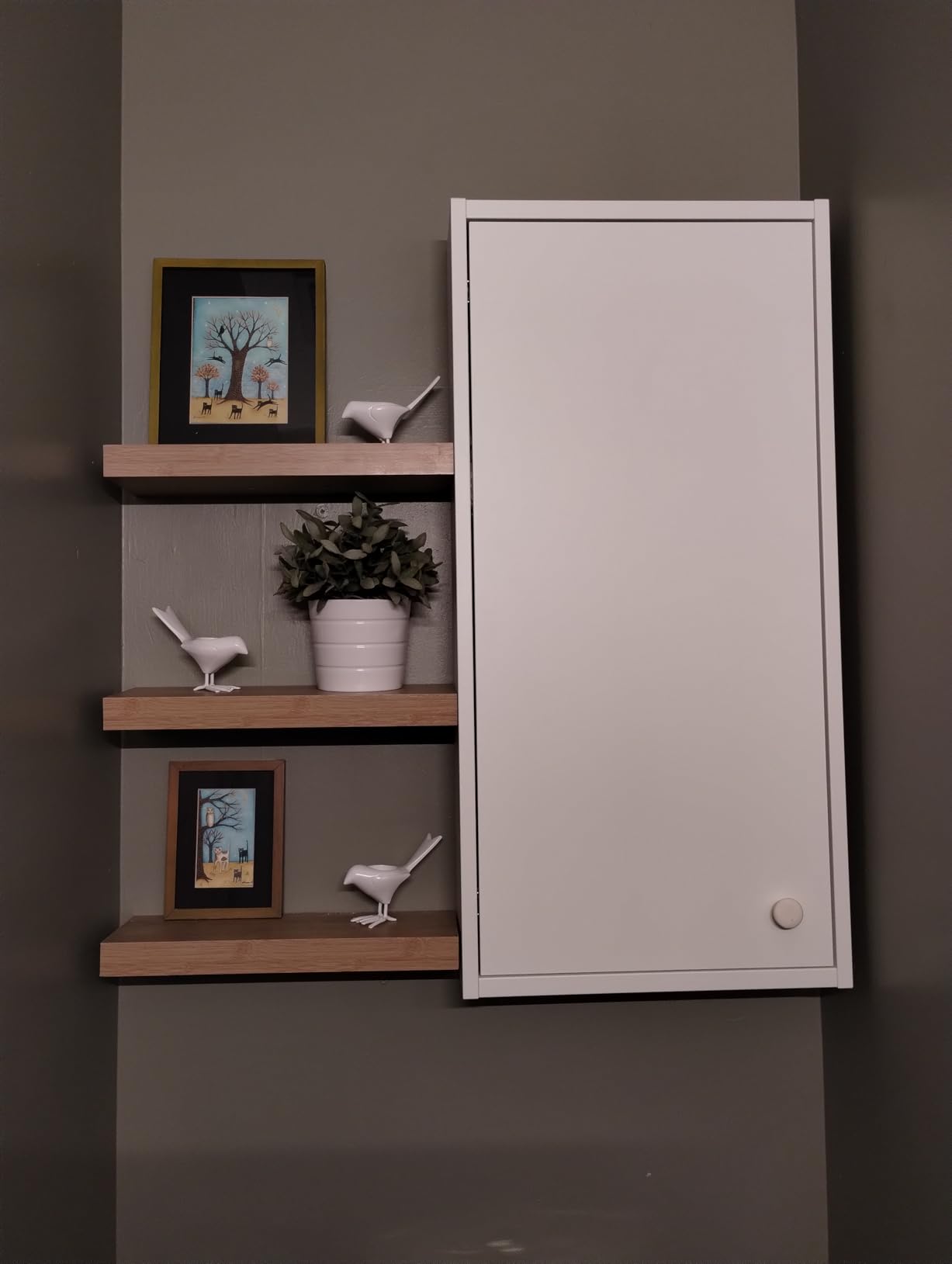 Sorbus Floating Shelves for Wall - 16 Inch Floating Shelf for Kitchen, Bedroom, Living Room, Bathroom, Home & Wall Decor - Mounted Bathroom Shelves with Invisible Brackets (Maple Wood, 3 Pack) customer photo 1