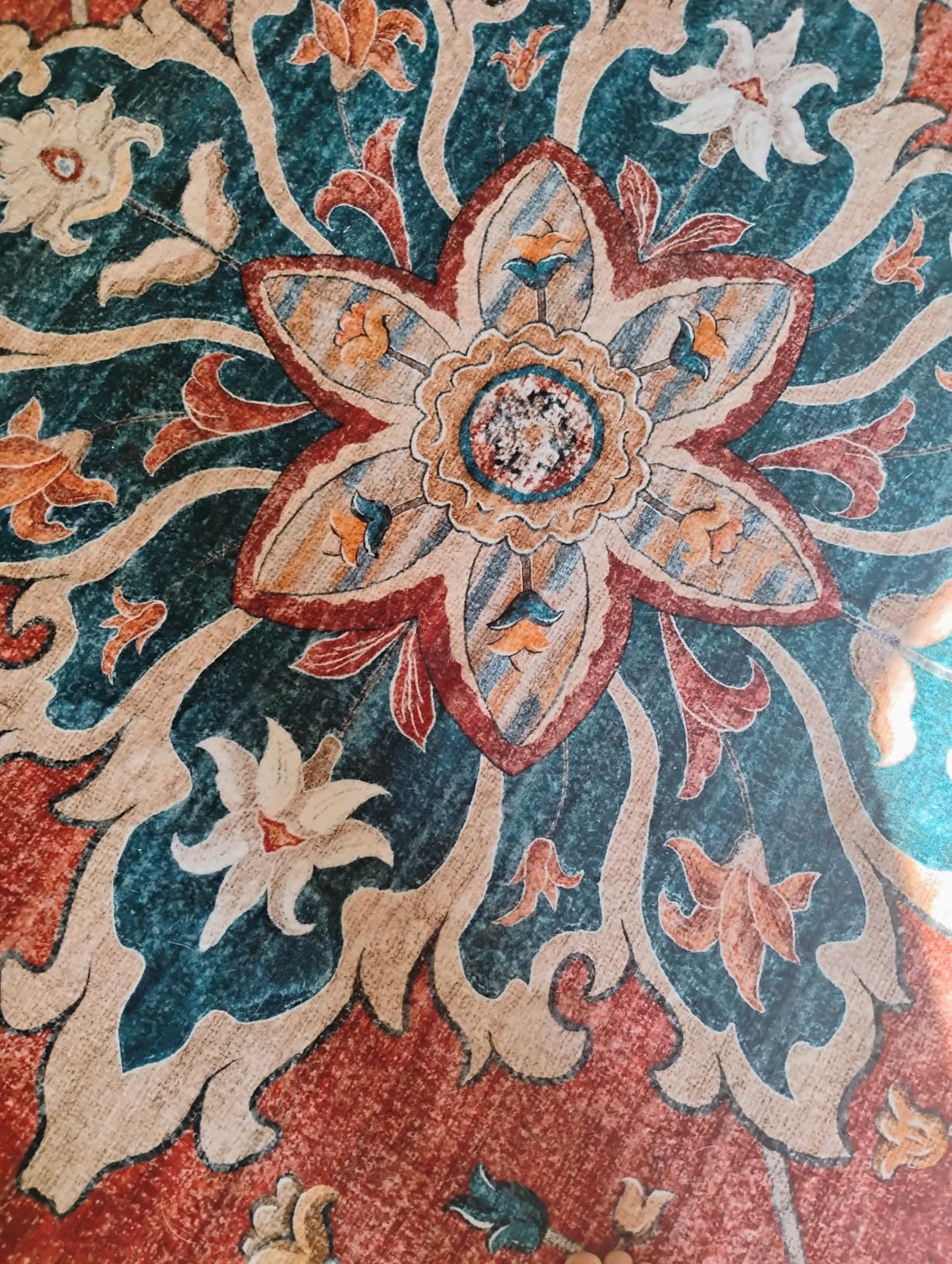 RELEANY Area Rugs 2'x3' Kitchen Rugs Entry Rug Small Rugs for Entryway Kitchen Bathroom Door Mat Indoor Entrance,Washable Non Slip, Brick Red Rust Neutral Brown Burnt Orange Green customer photo 1