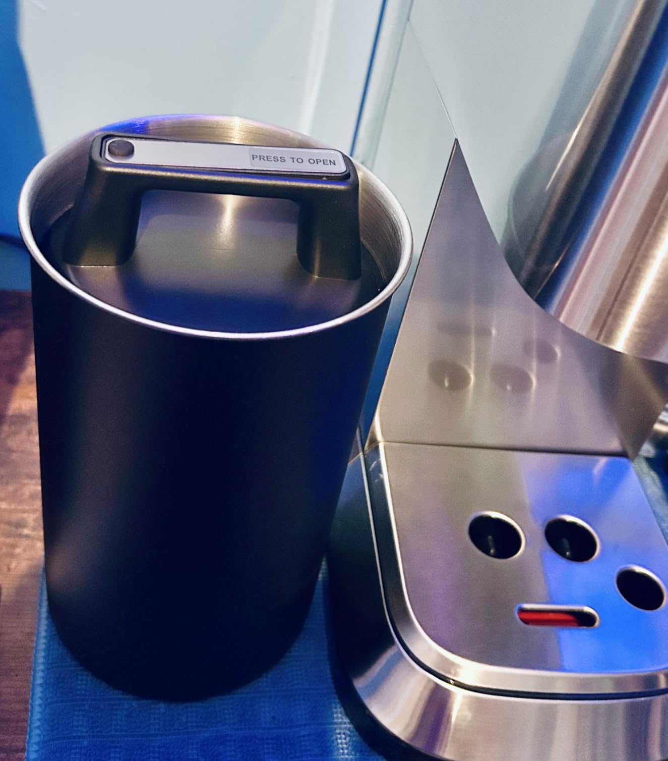 KIVY Vacuum Coffee Canister - Push Lid Preserves Coffee Aroma & Oil - Stainless Steel Airtight Coffee Canister - Container for Ground & Coffee Bean Storage - Coffee Storage Jar - Removes Excess Air customer photo 1