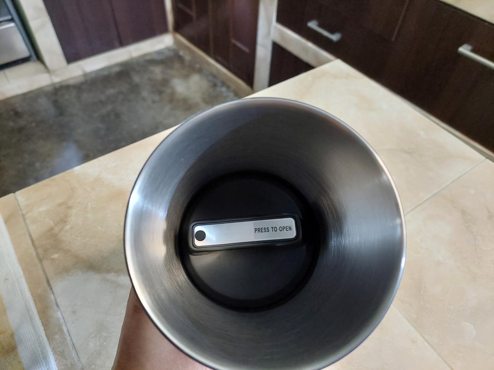 KIVY Vacuum Coffee Canister - Push Lid Preserves Coffee Aroma & Oil - Stainless Steel Airtight Coffee Canister - Container for Ground & Coffee Bean Storage - Coffee Storage Jar - Removes Excess Air customer photo 2