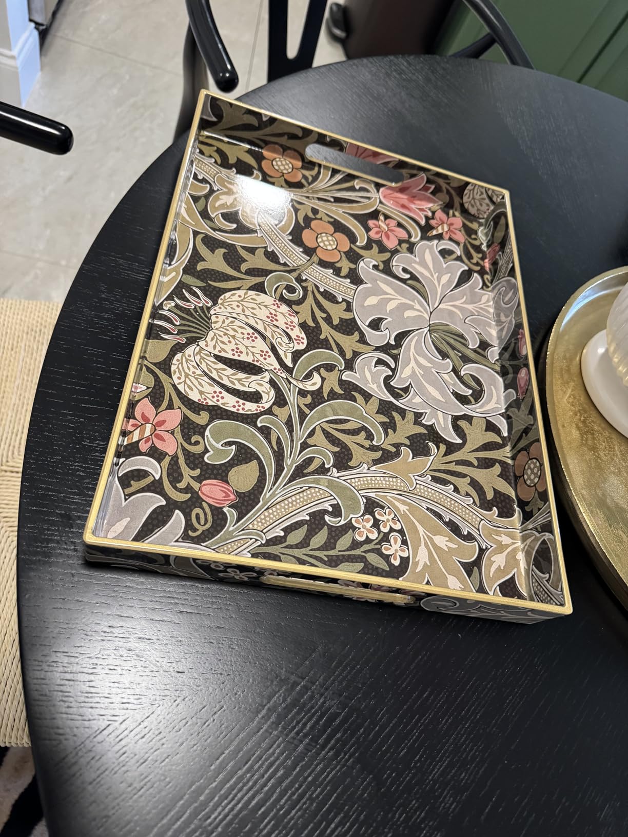 AGIOTA Coffee Table Trays for Living Room Serving Tray with Handles, Modern Large Tray for Ottoman Coffee Table customer photo 1