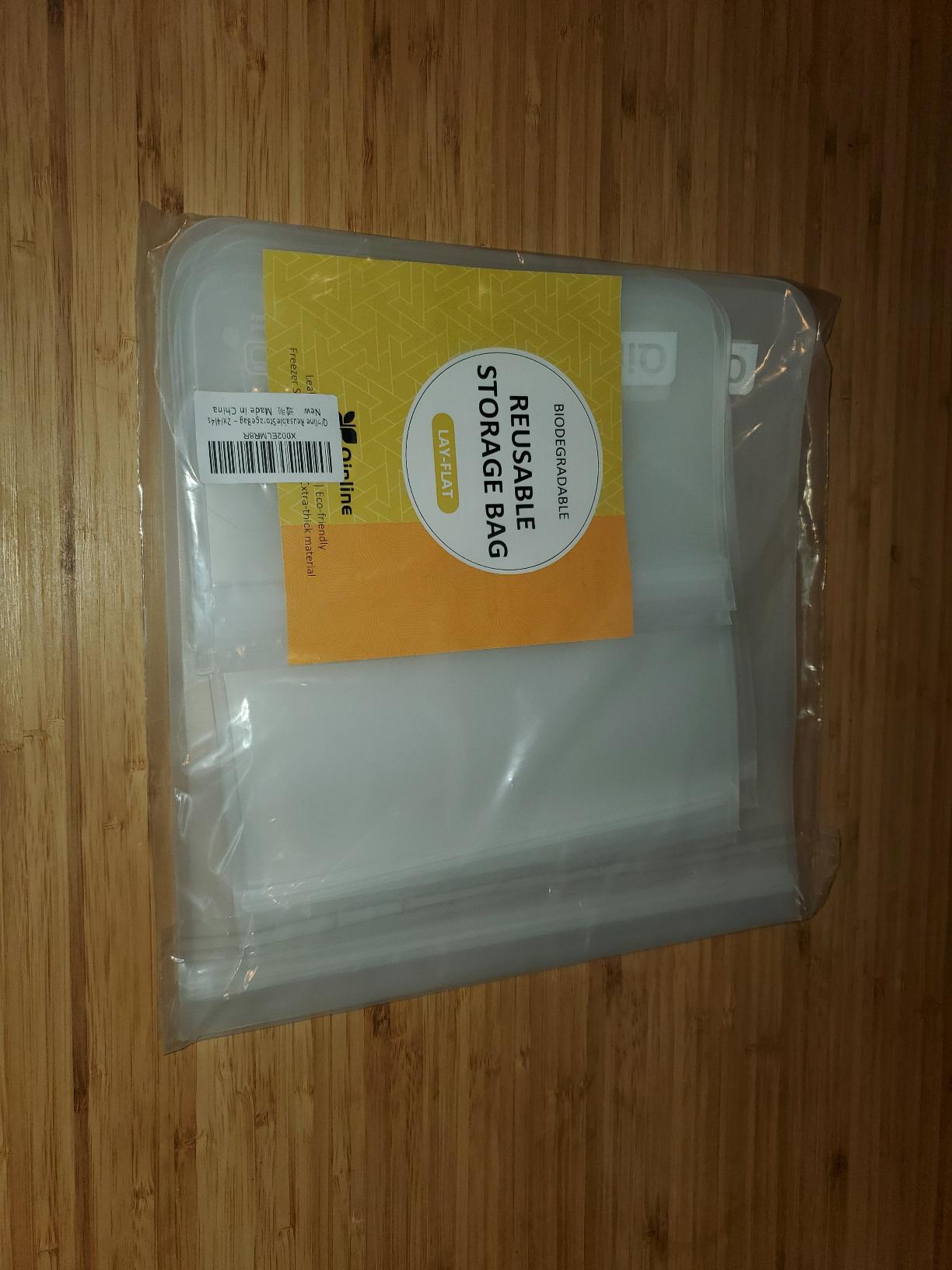 Reusable Gallon Food Storage Bags - 10 Pack Extra Thick Reusable Gallon Freezer Bags Leakproof Plastic Free Lunch Bag customer photo 2