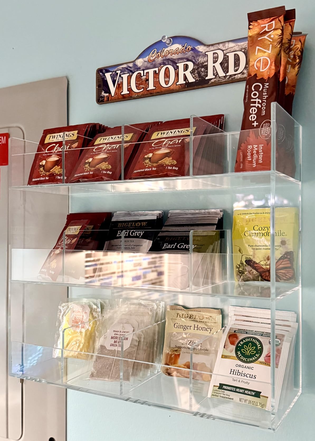 BEYGORM Acrylic Tea Bag Organizer for 216 Tea Packets, No Assembly Required, Display Holder for Countertop, Vertical Tea Bag Caddy for Cabinet, Tea bar Accessories, Teabags Storage Containers customer photo 2