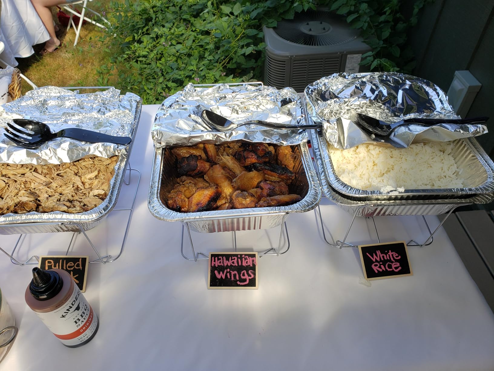 Alpha Living Disposable Chafing Dish Buffet Set, Food Warmers for Parties, Fuel Cans Complete Set, Half Size Pans, Warming Trays (3 Pack) customer photo 2