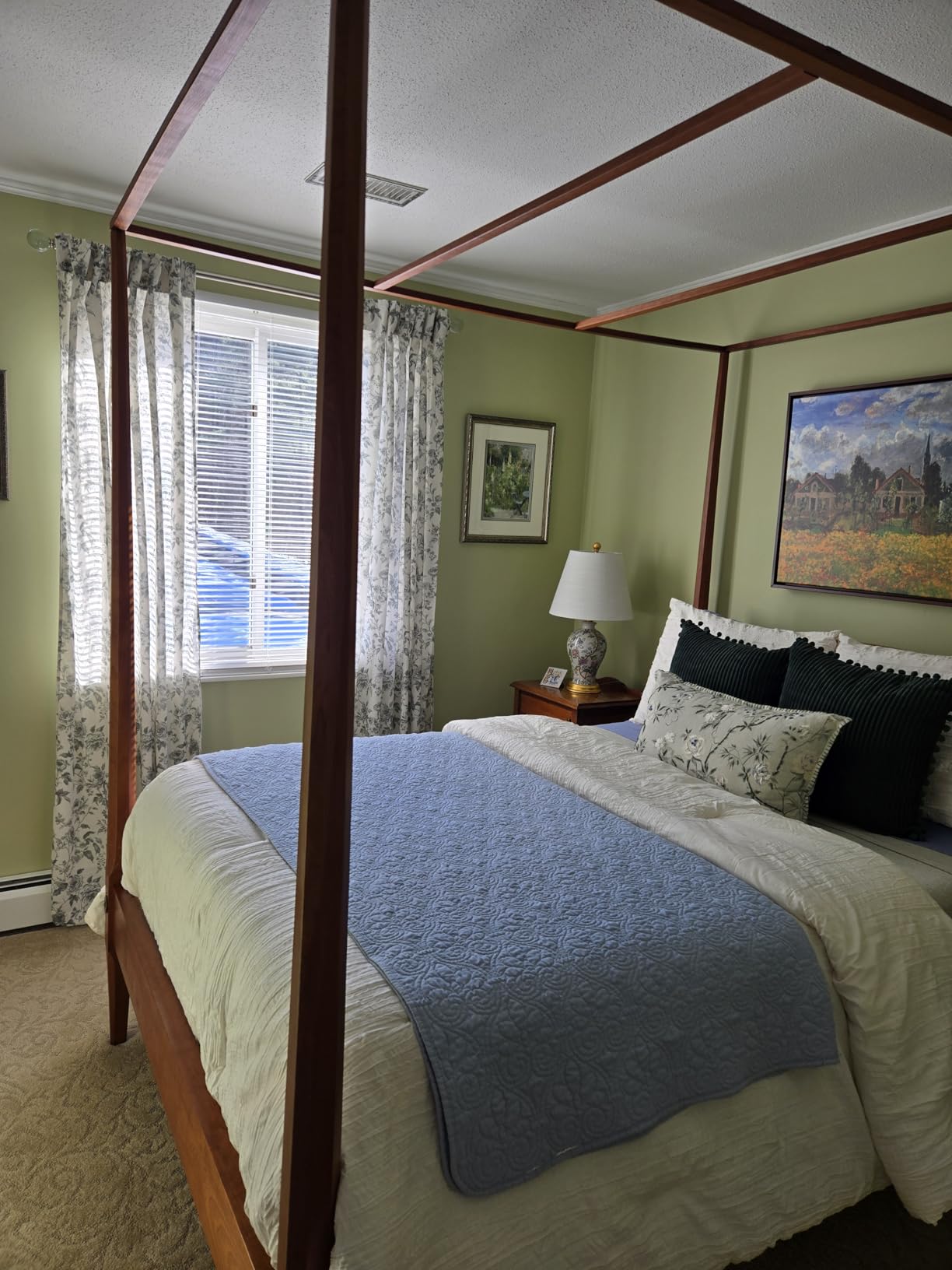 YoungsTex Short Linen Curtains 40 Inch Length for Kitchen Window Over Sink, Semi Sheer Cafe Drapes Light Filtering with Rod Pocket Back Tab for Bathroom, 42 X 40 Inch, 2 Panels customer photo 2