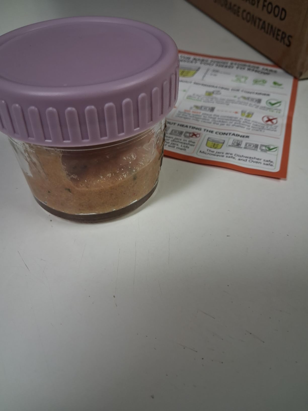 DRKIO 6 Pack Glass Baby Food Storage Containers - 4 Oz Baby Food Jars with Lids Baby Food Maker Microwave Dishwasher Freezer Safe 100% Leak Proof BPA Free Reusable customer photo 2