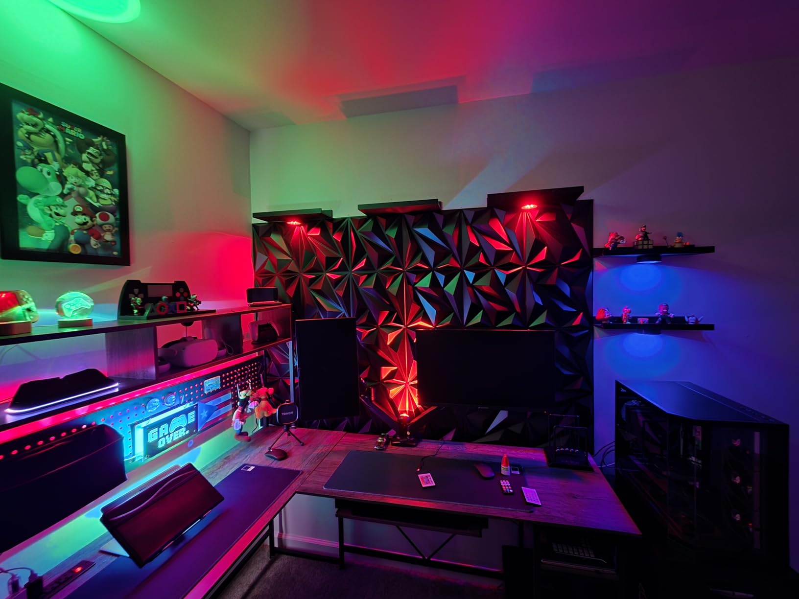 upsimples Floating Shelves for Wall, Wall Shelves for Decor Storage Set of 6, Wall Mounted Wood Shelf for Bedroom, Living Room, Bathroom, Kitchen, Picture Ledge Shelf, Brown customer photo 1