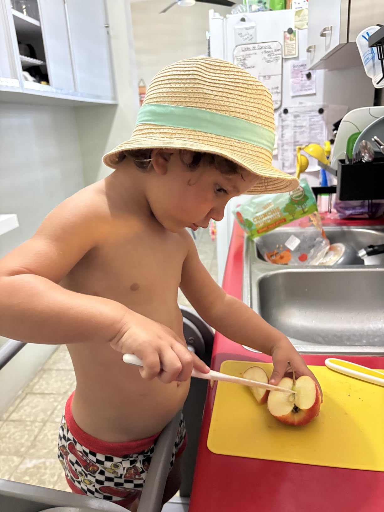 Kids Knife Set, 5 Pcs Montessori Kitchen Tools for Toddlers' Real Cooking for 3+, BPA Free Kids Safe Kitchen Cooking and Baking Set with Peeler, Cutting Board for Sandwich Bread Vegetable Fruit Gift customer photo 1