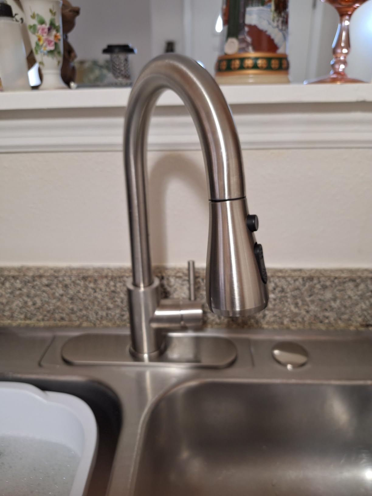 Hiqufet Touchless Kitchen Sink Faucet with Pull Down Sprayer, Stainless Steel Smart Motion Sensor Faucet for Pot Filler, Farmhouse Camper Bar Sink Laundry Room, Brushed Nickel customer photo 1