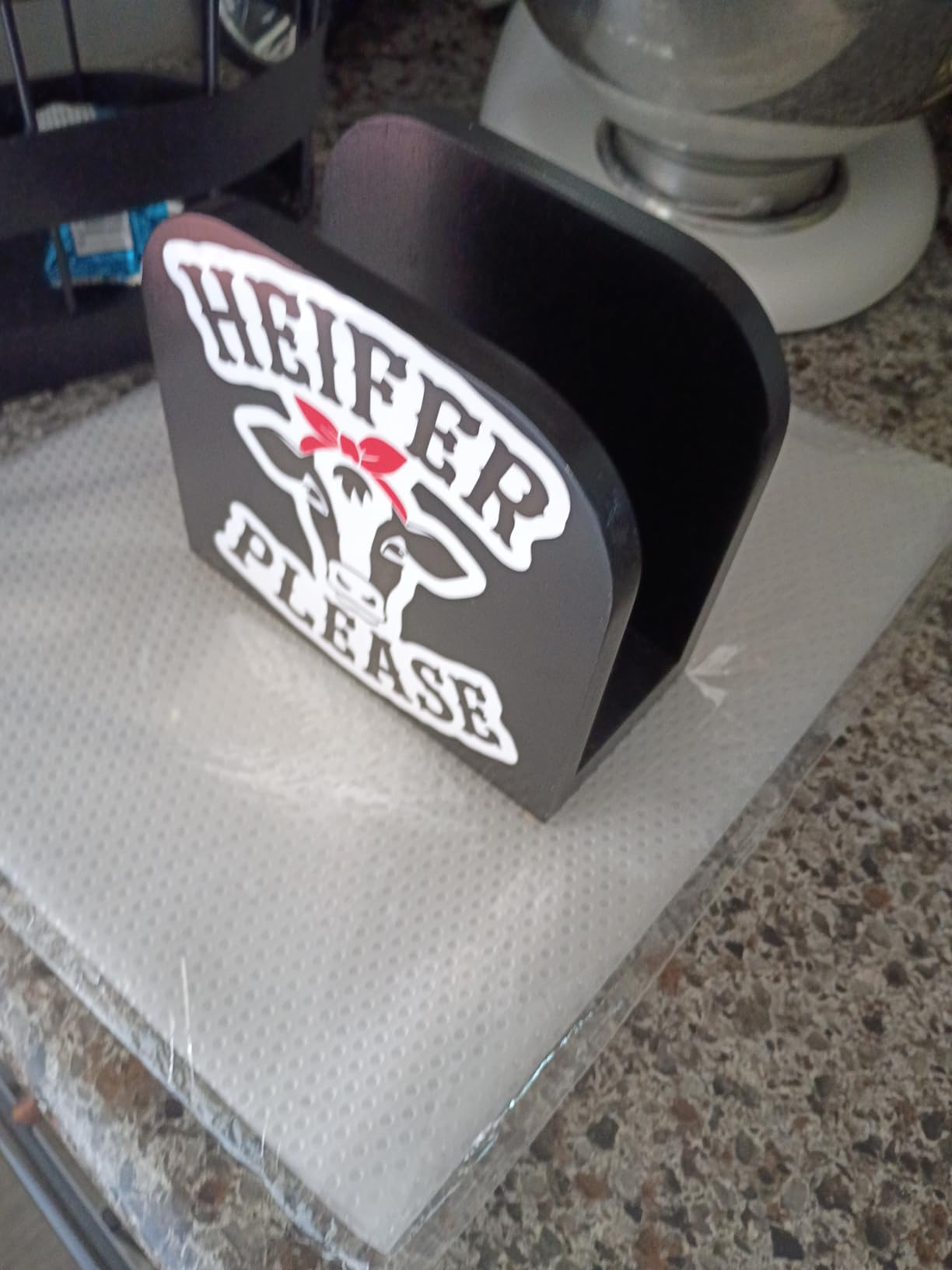 ALELION Acacia Wood Napkin Holder for Table, Wooden Upright Napkin Holders for Kitchen, Standing Napkin Dispenser for Kitchen Dining Room Party Cocktail Outdoor Use customer photo 2