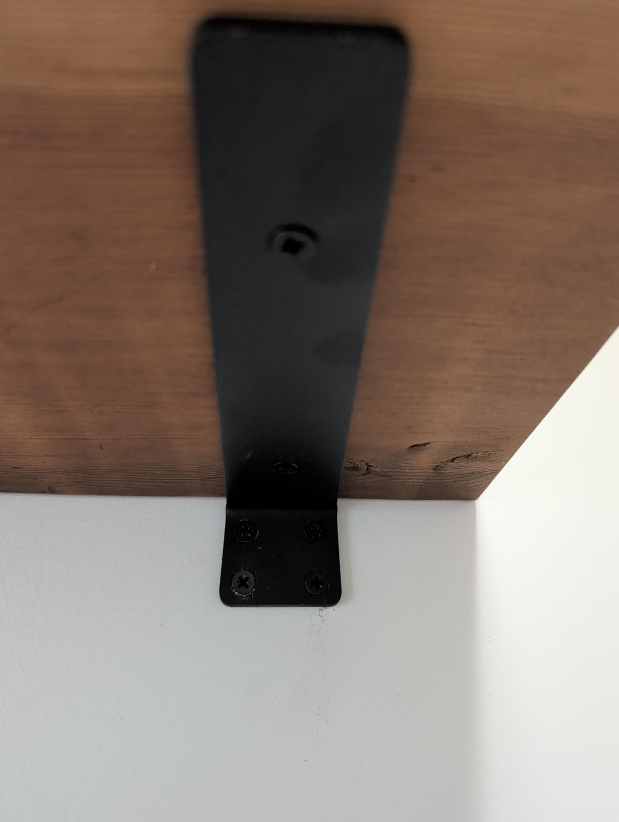 Floating Shelf Bracket 6 Inch of 4 Pack Heavy Duty Shelf Brackets Black Coated Metal L Bracket Wall Shelf Support DIY Brackets with 1/5 Inch Thick and 160 LBS Load Capacity customer photo 2