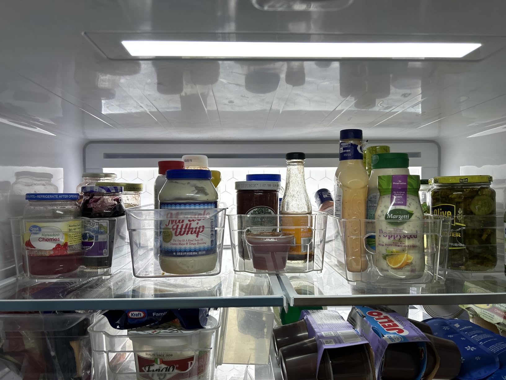 Clear Fridge Organizer, Refrigerator Organizer Bins with Handle, Freezer, Kitchen Cabinet, Pantry Organization, BPA Free Fridge Organizers (12.4 inch 8 Pack) customer photo 1