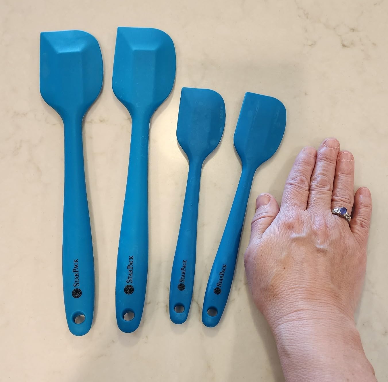 Starpack 'Scrape & Stir' Silicone Spatula (8 Inch) - Heat Resistant Spatula Set 600°F - Food Grade Kitchen Spatulas - Nonstick Baking and Cooking Spatula - LFGB Grade Rubber Spatula Set customer photo 1