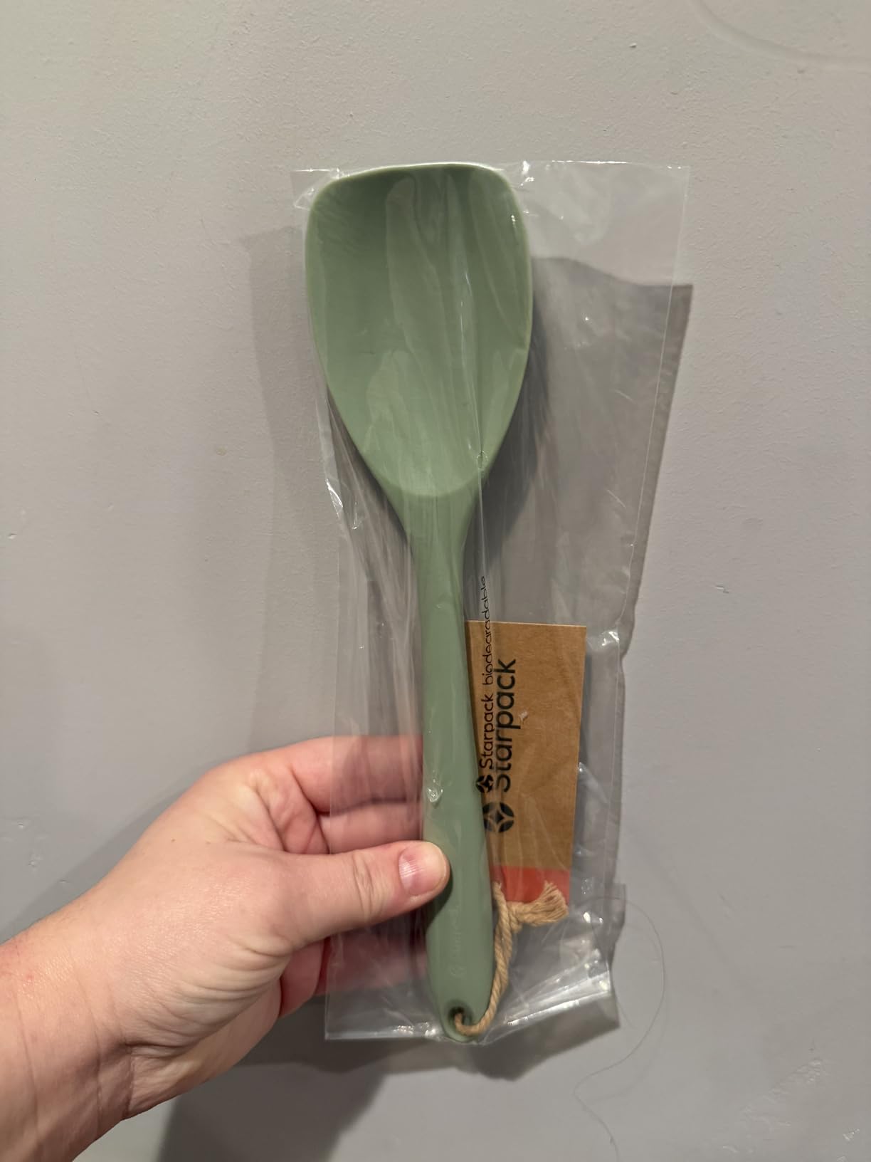 StarPack Silicone Spoonula The All-Rounder 10.5 Inch - LFGB Spoon Spatula, 600°F Heat Resistant, BPA-Free - One-Piece Seamless, Dishwasher Safe - for Nonstick Cookware, Sage Green customer photo 1