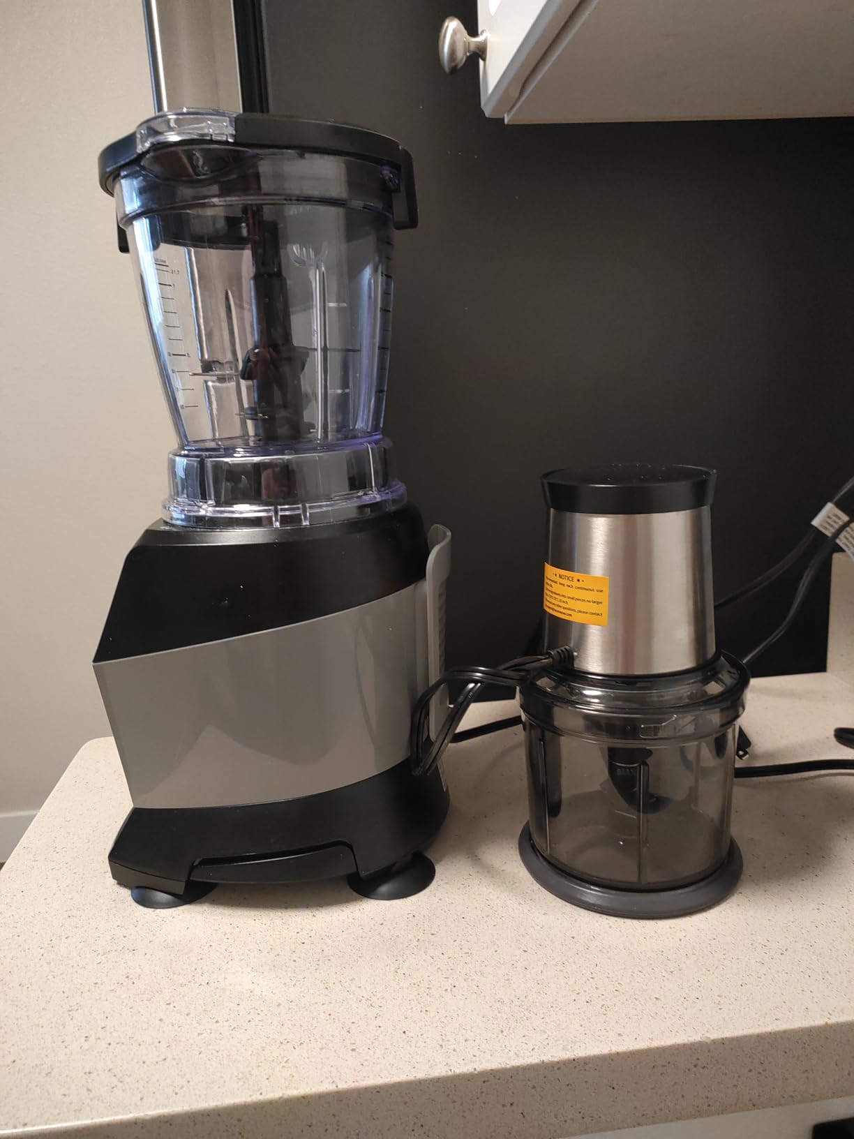 Food Processor 4 Cup, Electric Food Chopper, [Small but Powerful] Meat Grinder with 2 Bowls, 2 Speed & 4 Blades for Vegetable, Meat, Nuts, Functions for Chopping, Dicing, Mixing and Puree customer photo 2