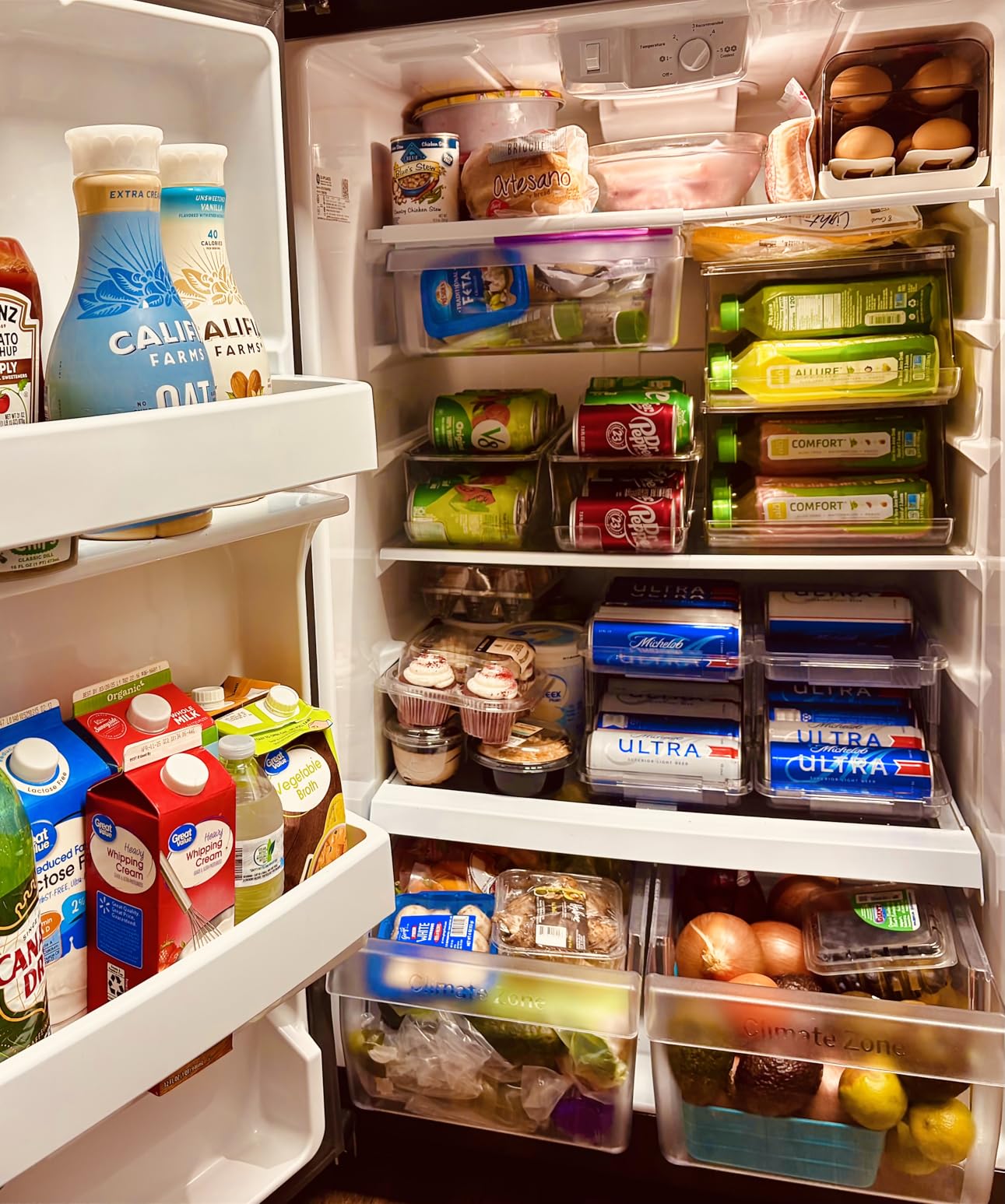 Sorbus Water Bottle Organizer for Fridge with Lid - Holds 9 Bottles - Stackable Drink Organizer for Refrigerator, Pantry, or Countertop - Clear BPA-Free Plastic Bottle Storage Holder customer photo 2