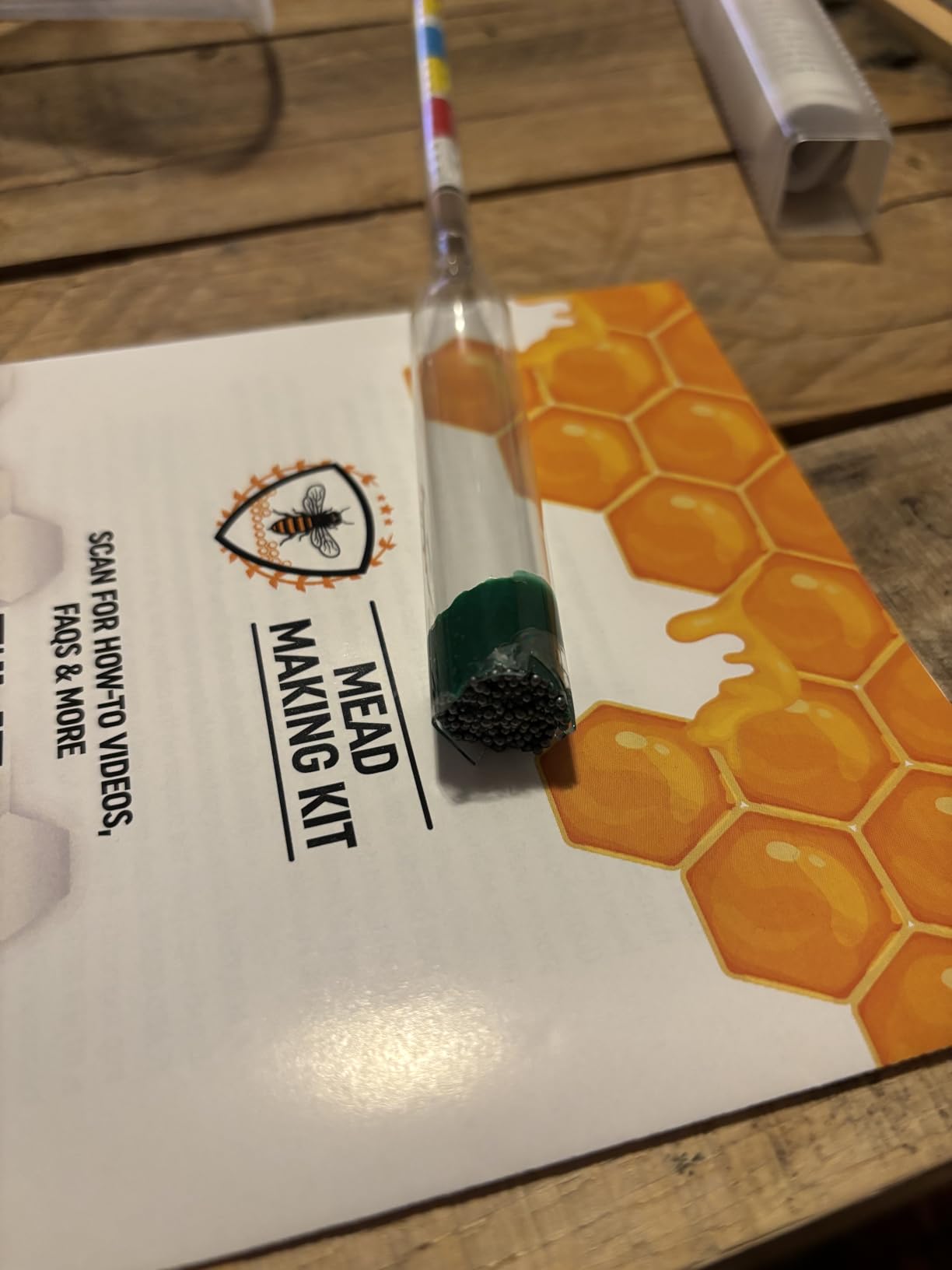 Complete Mead Making Kit for Beginners - Home Brewing Starter Kit - Includes 1 Gallon Glass Jug Carboy - Alcohol Hydrometer for Alcohol Test - Auto Siphon - Airlock - How to Guide and More customer photo 1