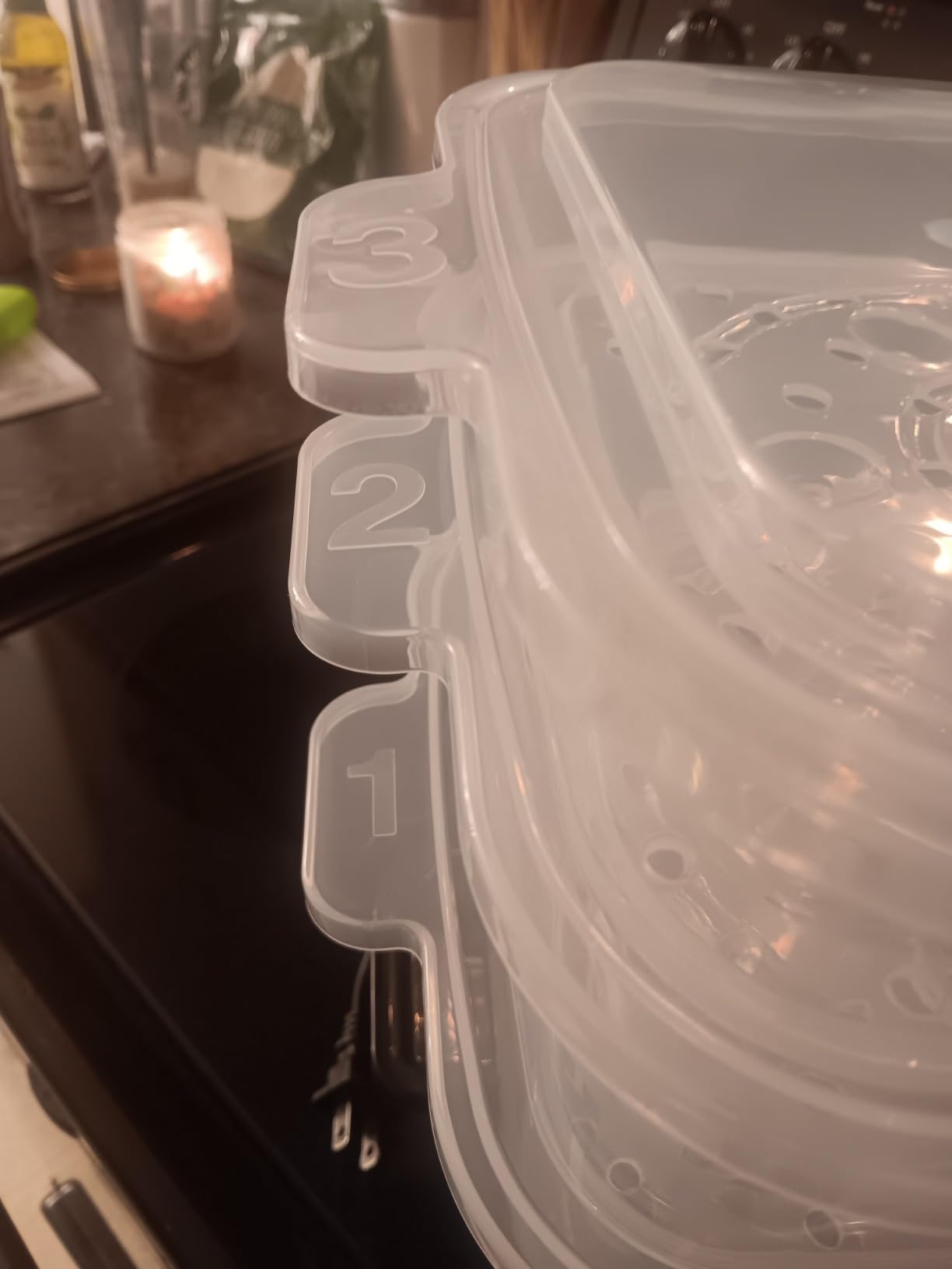 Hamilton Beach Electric Food Steamer, Rice Cooker & Egg Boiler for Quick, Fast Healthy Cooking with Stackable Three-Tier Bowls for Vegetables and Seafood, 9.5 Quarts, Auto Shutoff, Black (37430) customer photo 1