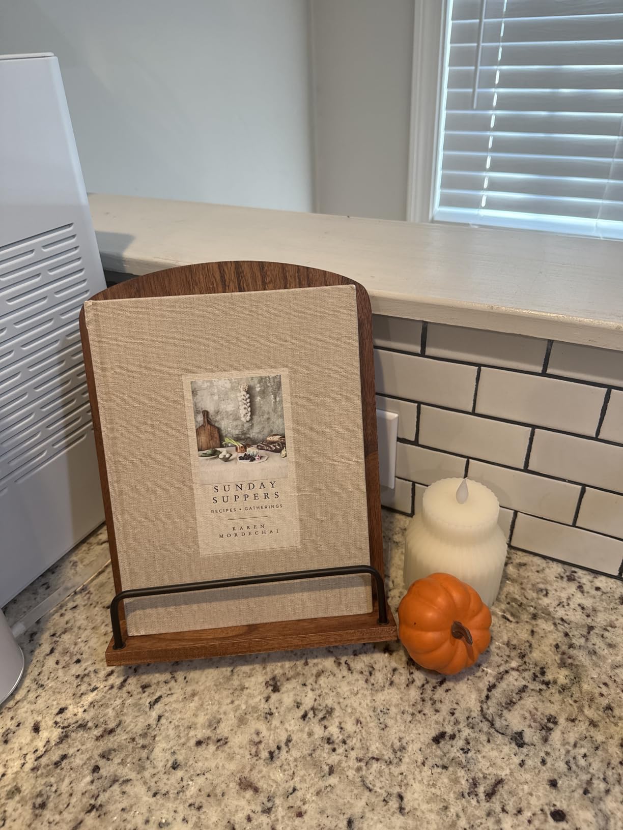 Beautiful Cookbook Stand for Your Kitchen Counter - Solid Wood Stand Easily Keeps Cook or Recipe Books Open for Convenient Cooking - Perfectly Fits Your iPad/Tablet and Enhances Any Kitchen Decor customer photo 1