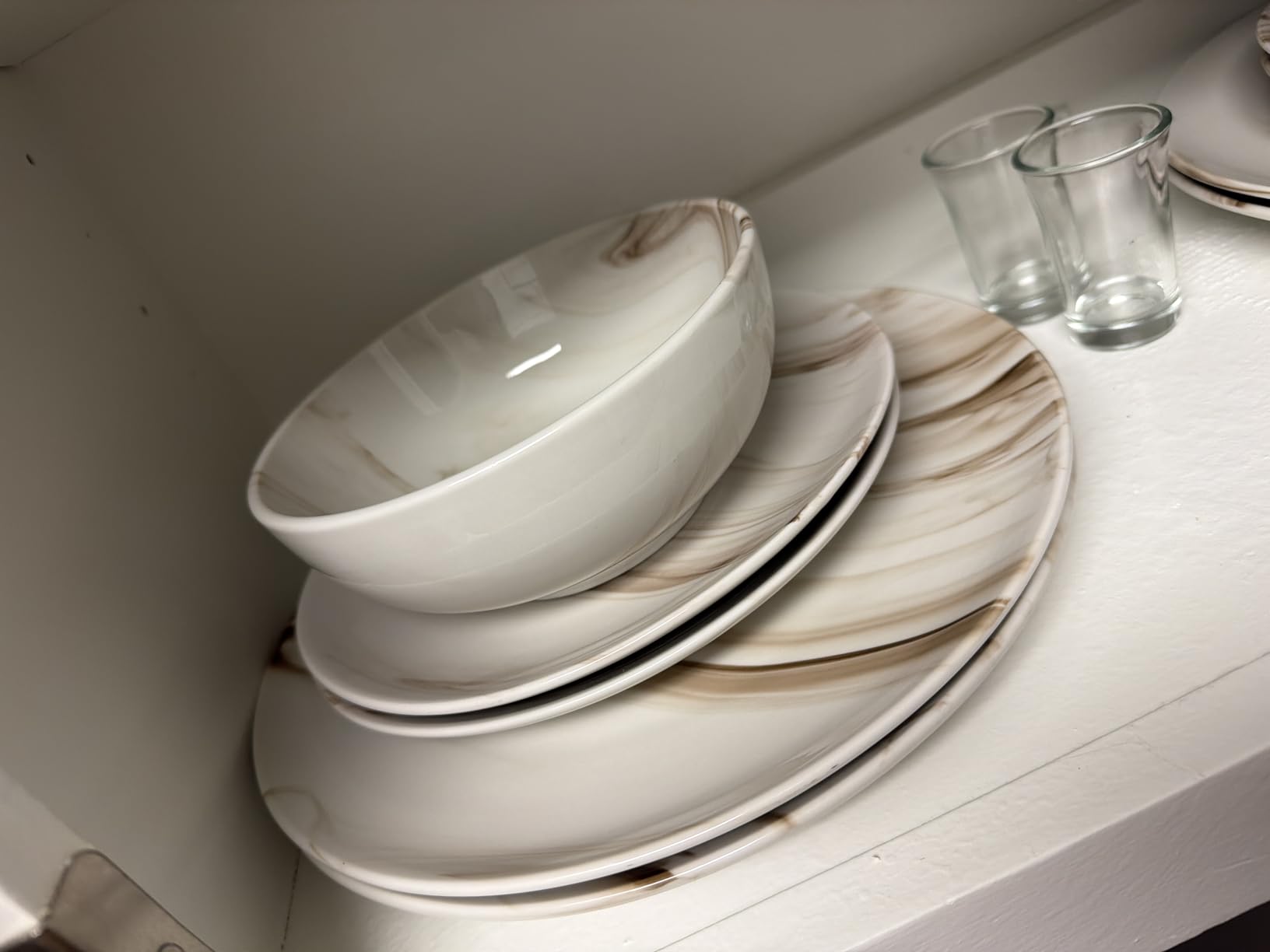 Gibson Home Hazeltine 16-Piece Navy Blue Stoneware Dinnerware Set - Plates and Bowls, Durable Ceramic Kitchen Dinner Set customer photo 1