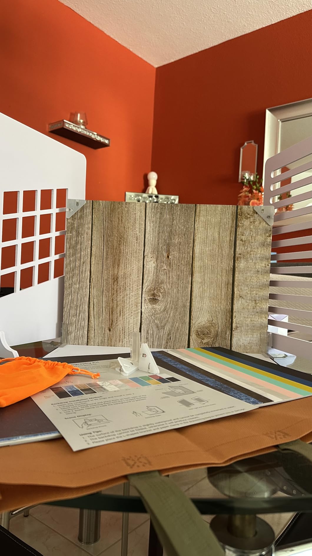 Meking 12Pcs 22Patterns Small Product Photography Backdrops Kit Photo Background Food Photography Backdrop Board with Carrying Bag and Drawstring Bag(16.5X11inch) customer photo 1