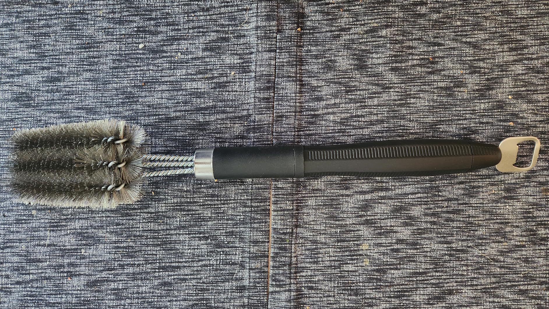 Grill Brush and Scraper-18 Adjustable Handle Safe BBQ Grill Brush for Outdoor Grill-Deep BBQ Clearning Brush wih Bottle Operner Extra Strong Grill Cleaner Accessories for Gas/Charcoal Grilling Grates customer photo 2