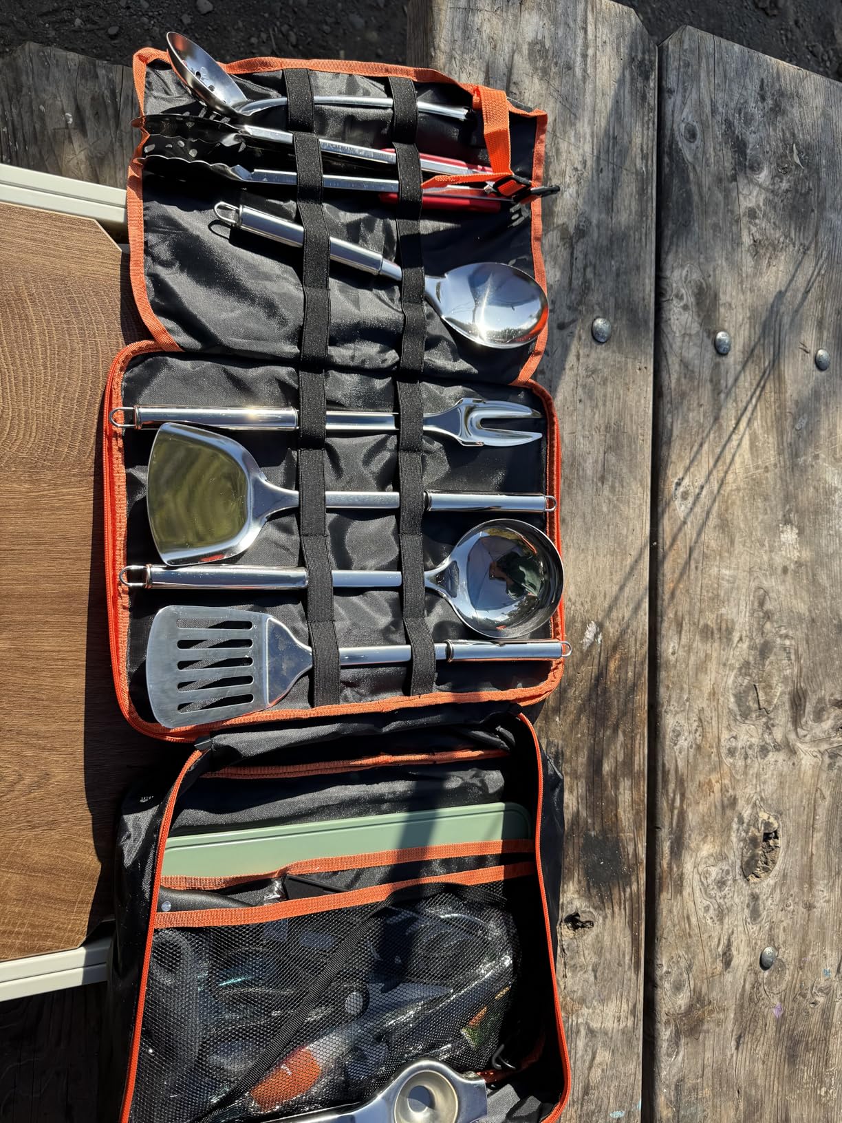 Gaialoop Portable Camping Cooking Utensils Set, Camp Kitchen Set with Organizer Bag, RV Essentials Outdoor Cooking Utensil Kit for Travel, Picnics, Camping, BBQs, Parties customer photo 1