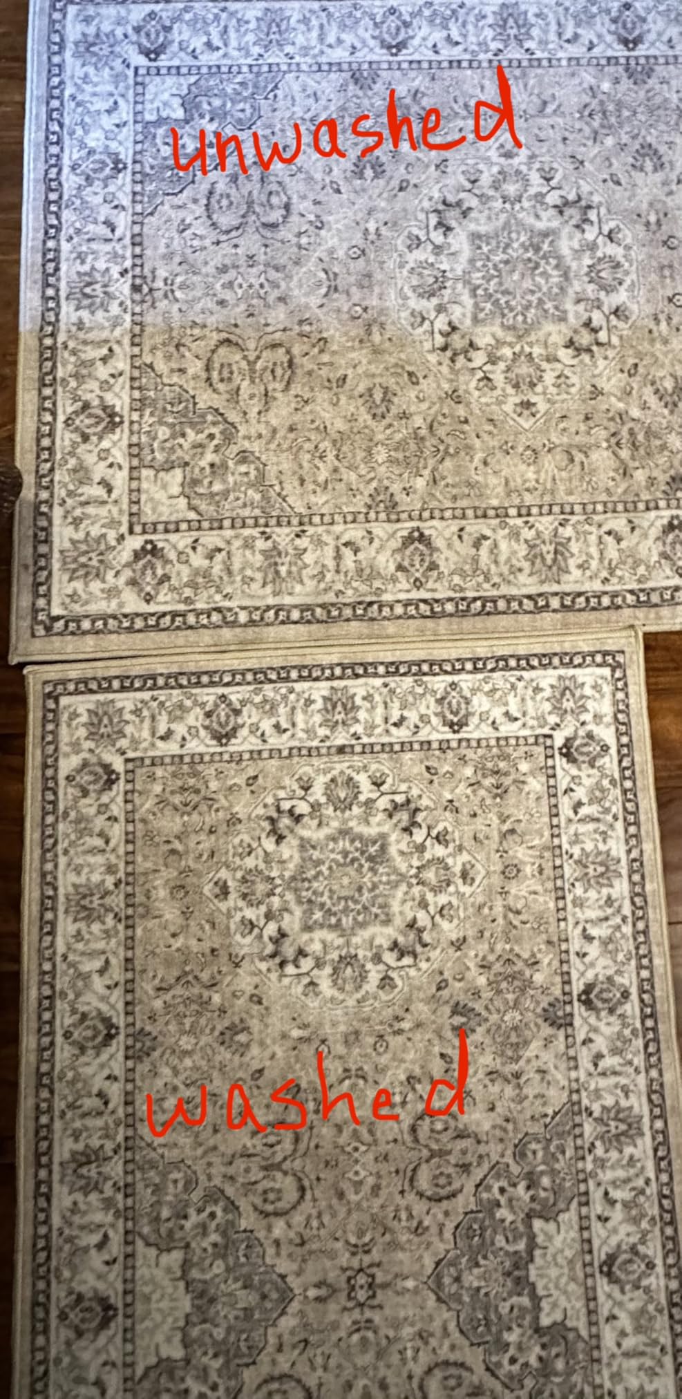 Washable 2x3 Entryway Area Rug - Neutral Kitchen Rug Runner Vintage Soft Floor Mat Non Slip Indoor Farmhouse Carpet for Bathroom Living Room Bedroom (2 X 3, Beige) customer photo 1