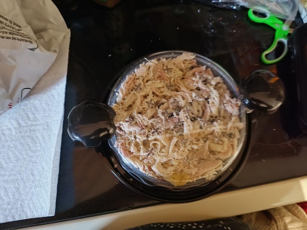 3 Layer Pro Chicken Shredder with Removable Tray, Meat Claws, Brush - 10'' Chicken Breast Shredder Tool Twist, Meat Grinder Machine, Meat Shredder, Anti-Slip - For Chicken Beef Pork Veg customer photo 1