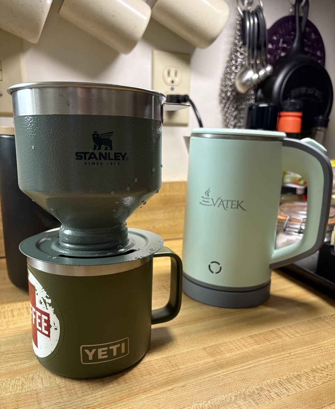 STANLEY Perfect Brew Pour Over Set | 12 oz Camp Mug with Lid Included | Drip Coffee Maker with Reusable Filter | Insulated Stainless Steel | BPA-Free | Black 2.0 customer photo 1