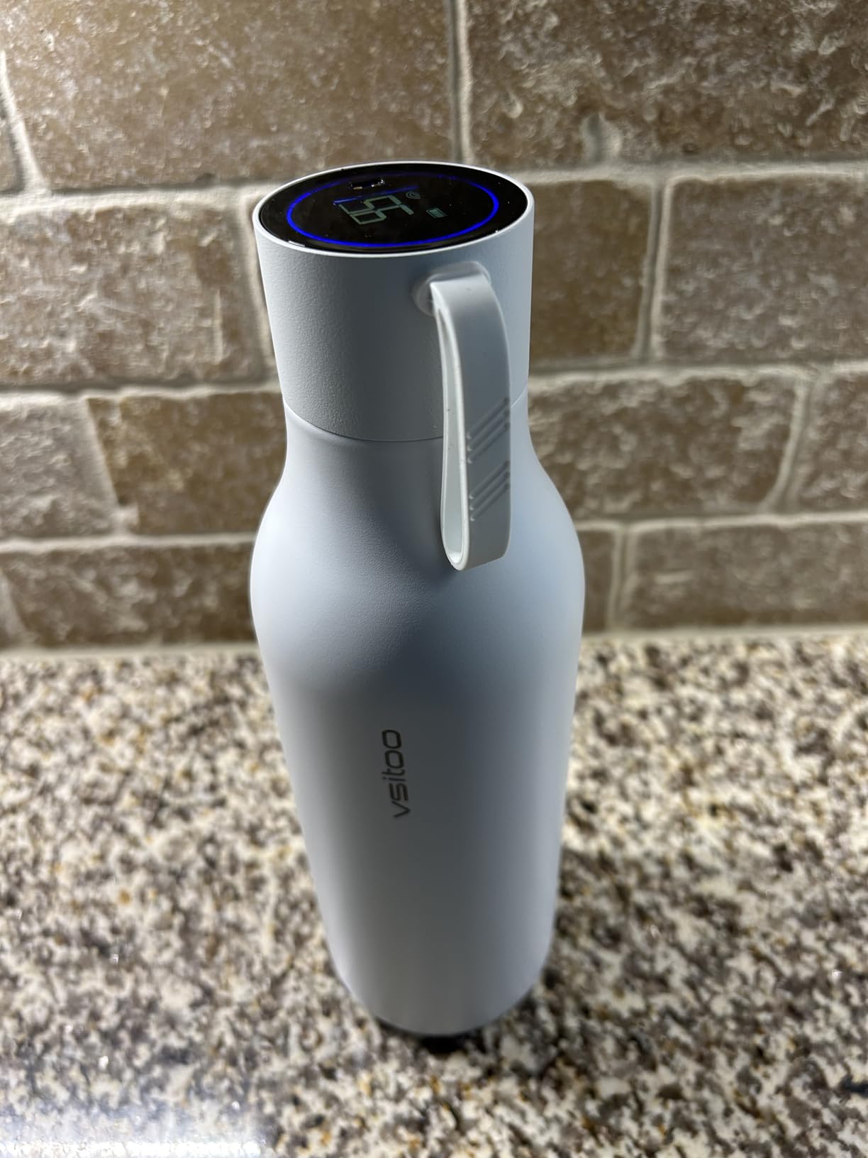 33oz Smart Self-Cleaning Water Bottle, Large Insulated Stainless Steel Bottle with AI Self-Clean, 30-Day Battery & Magnetic Charging for Outdoor Travel, Gym or Office, White customer photo 2