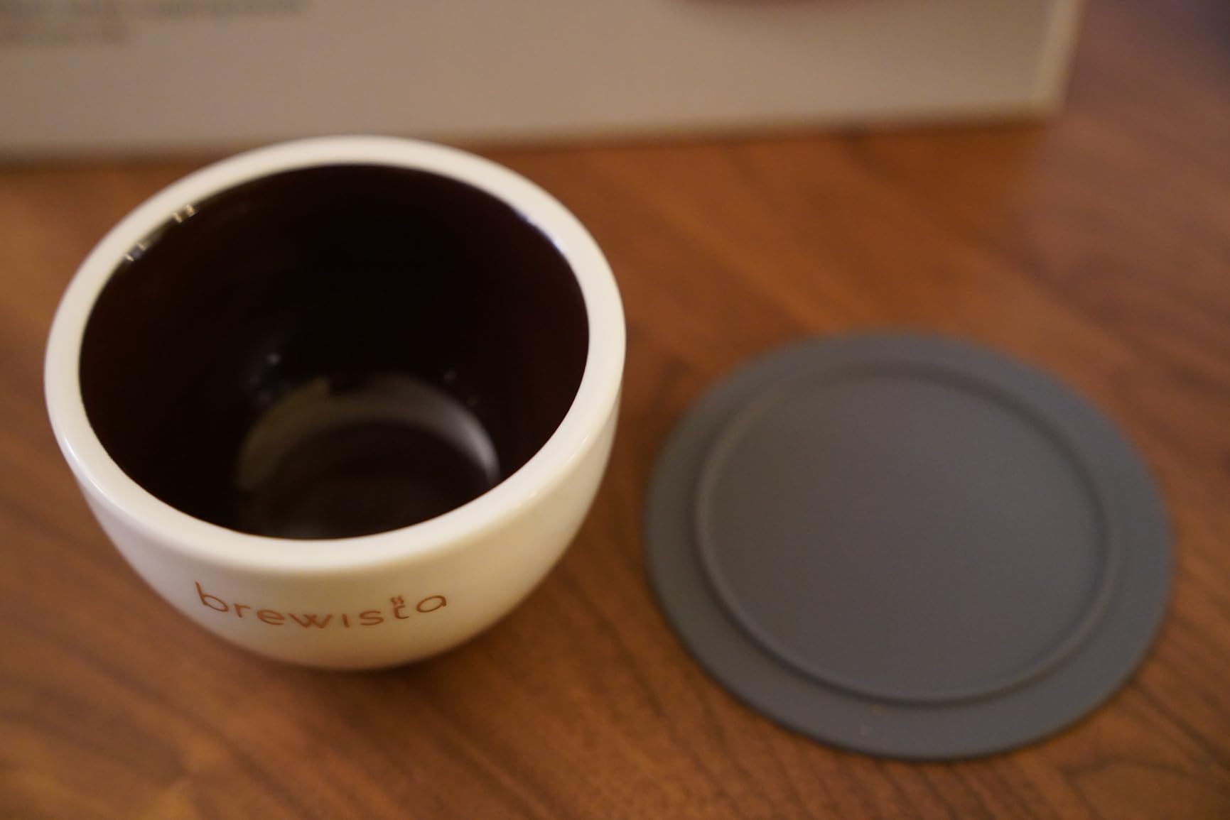 Brewista Professional Coffee Cupping Bowls with Silicone Lid, 8 oz, Heat-Retaining Porcelain, Glazed Dark Brown Interior for Precision Coffee Tasting, Espresso & Pour Over, Set of 4 (White) customer photo 2