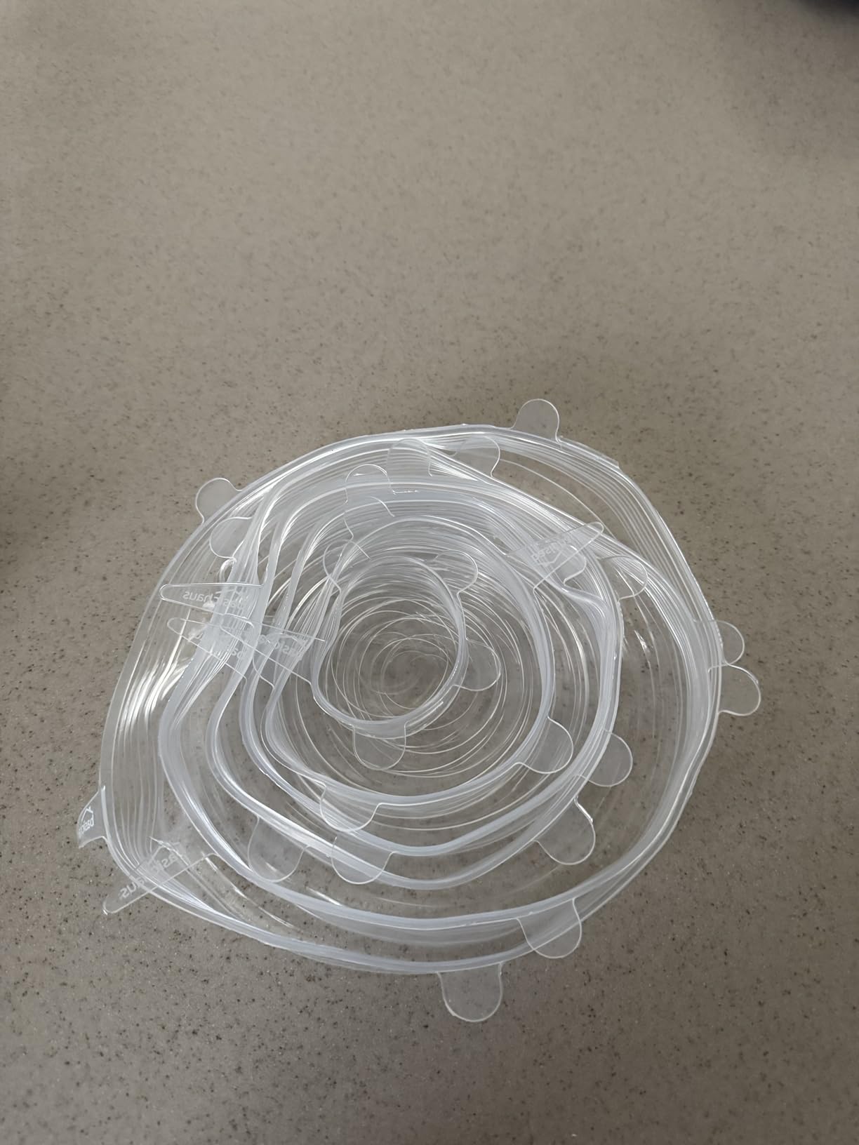 Reusable Silicone Stretch Lids for Food Storage in Fridge - Elastic Heat-Resistant Bowl Covers, Cups, Cans, Jars - Universal Food Grade Lid for Round and Rectangle Containers - 7 Pack - Multicolor customer photo 2