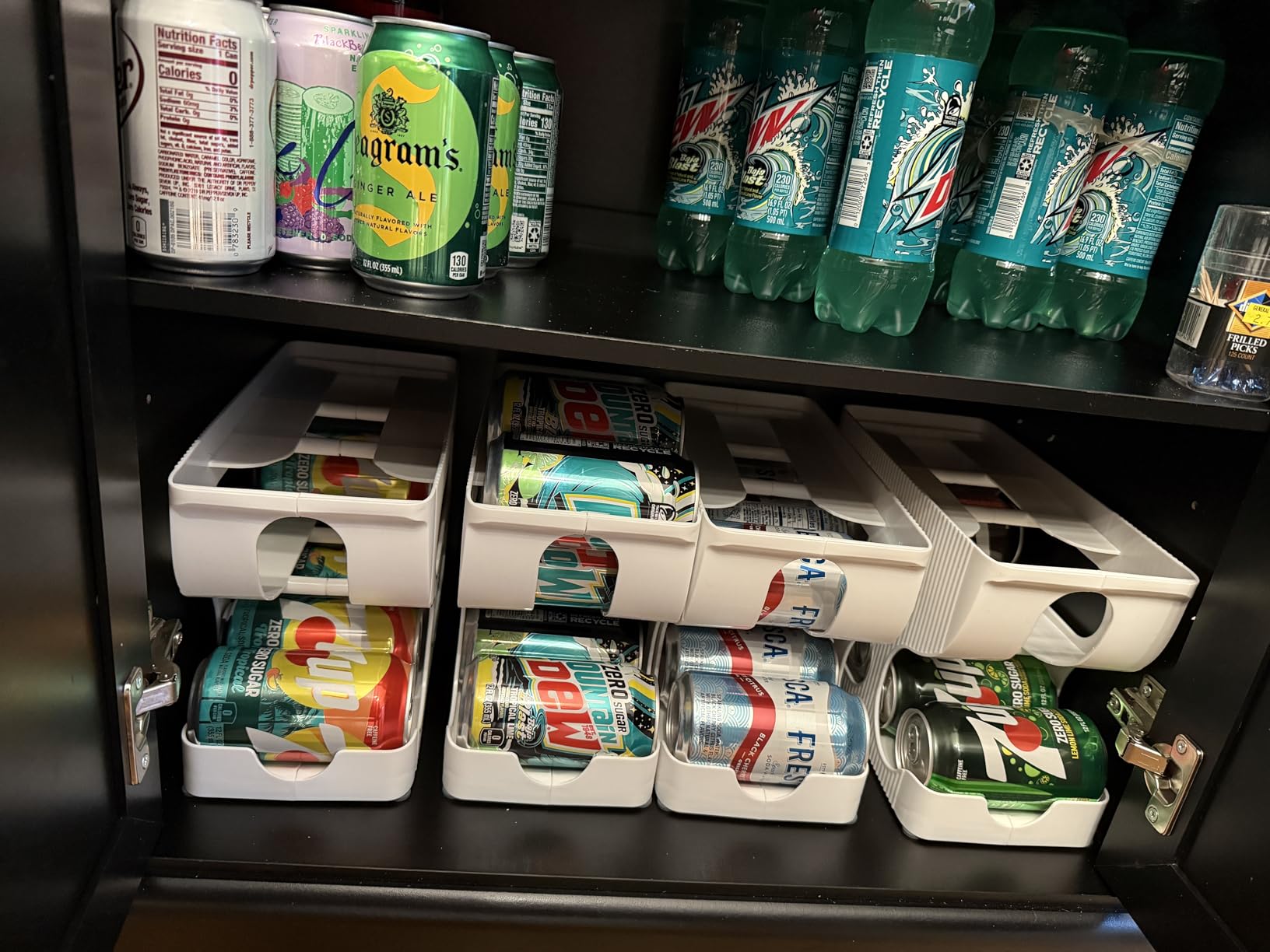 Sotfamily Soda Can Organizer for Pantry/Fridge, Automatic Rolling Pop Can Dispenser/Storage/Holder/Container for Refrigerator or 12