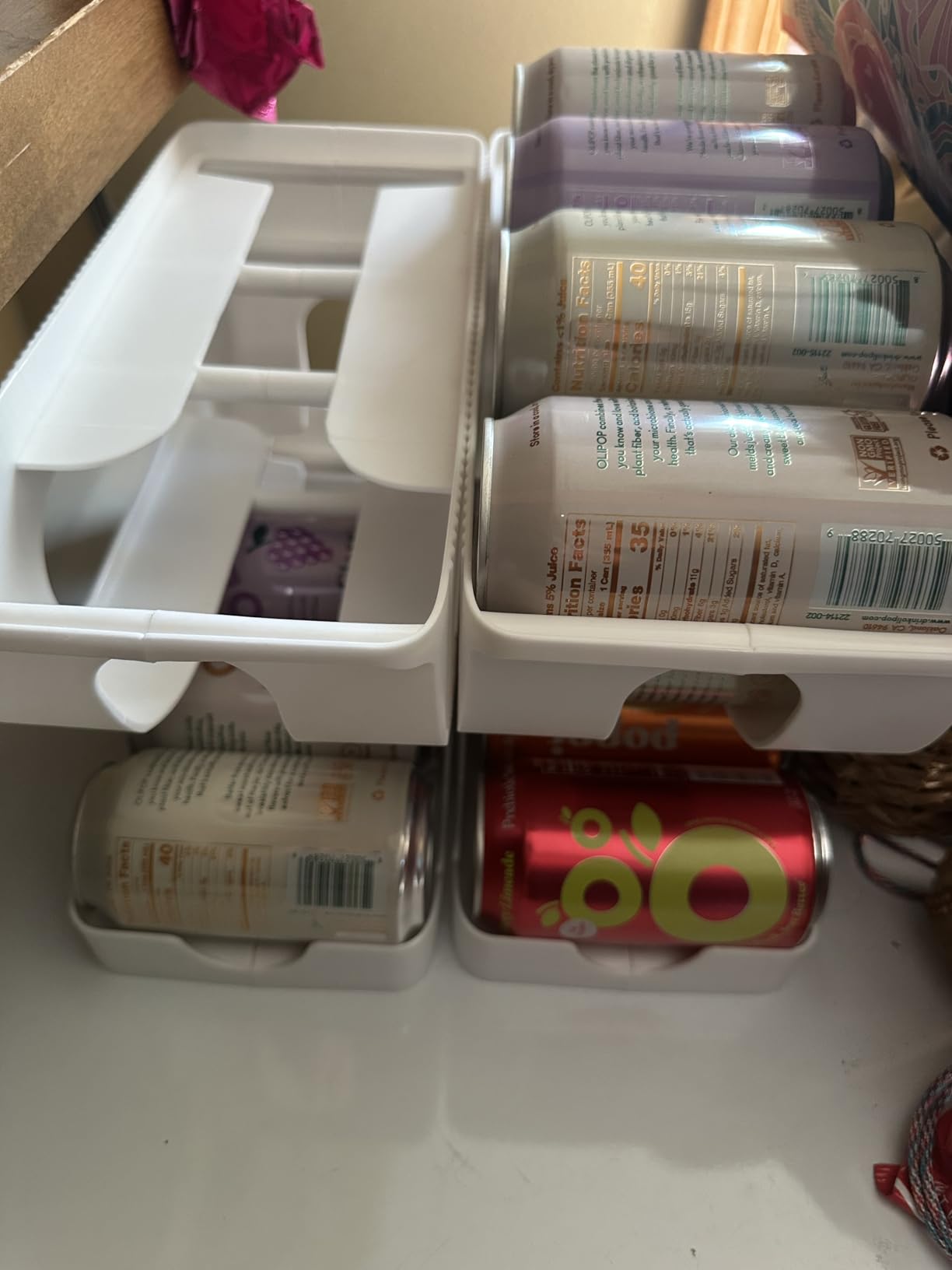 Sotfamily Soda Can Organizer for Pantry/Fridge, Automatic Rolling Pop Can Dispenser/Storage/Holder/Container for Refrigerator or 12