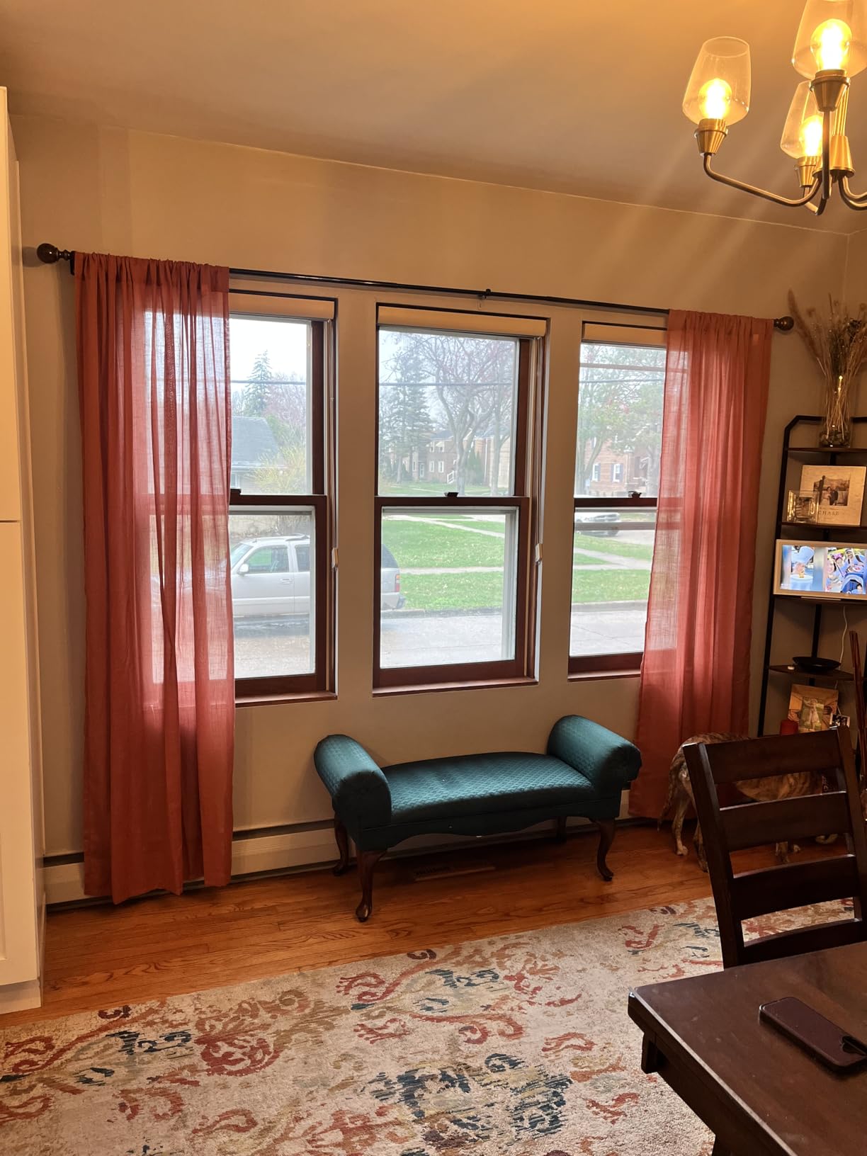 BGment Linen Kitchen Window Curtains Over Sink - 36 Inch Length Cafe Drapes Semi Sheer with Rod Pocket Light Filtering for Bathroom Small Window, Beige, 2 Panels, Each Panel 30 Inch Wide customer photo 1