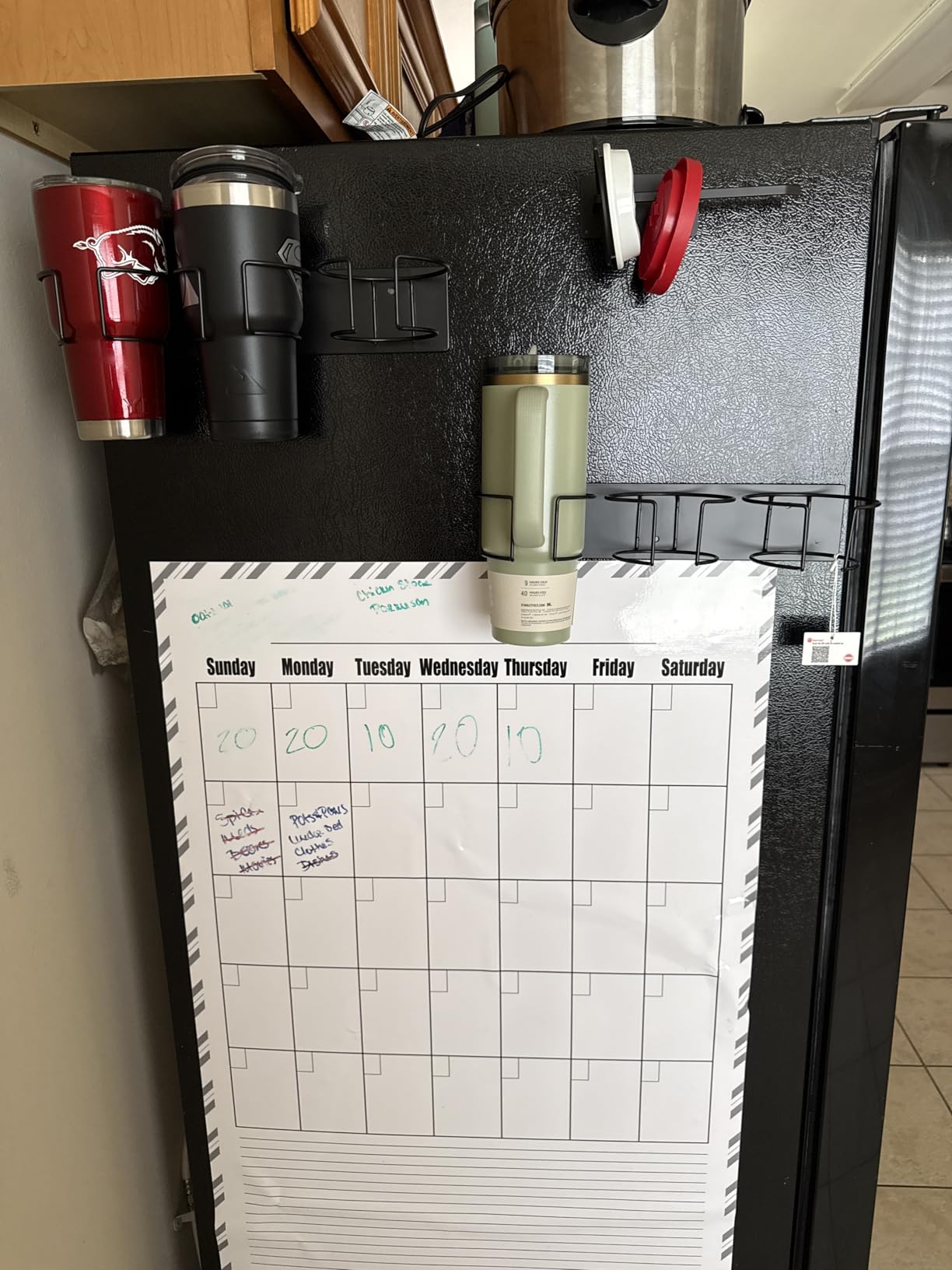 Arctiiro Magnetic Stanley Cup Holder for Refrigerator, Water Bottle Organizer for Stanley 40 oz with Tumbler Lid Organizer, Kitchen Pantry Organizers and Storage for Stanley Cup Accessories customer photo 2