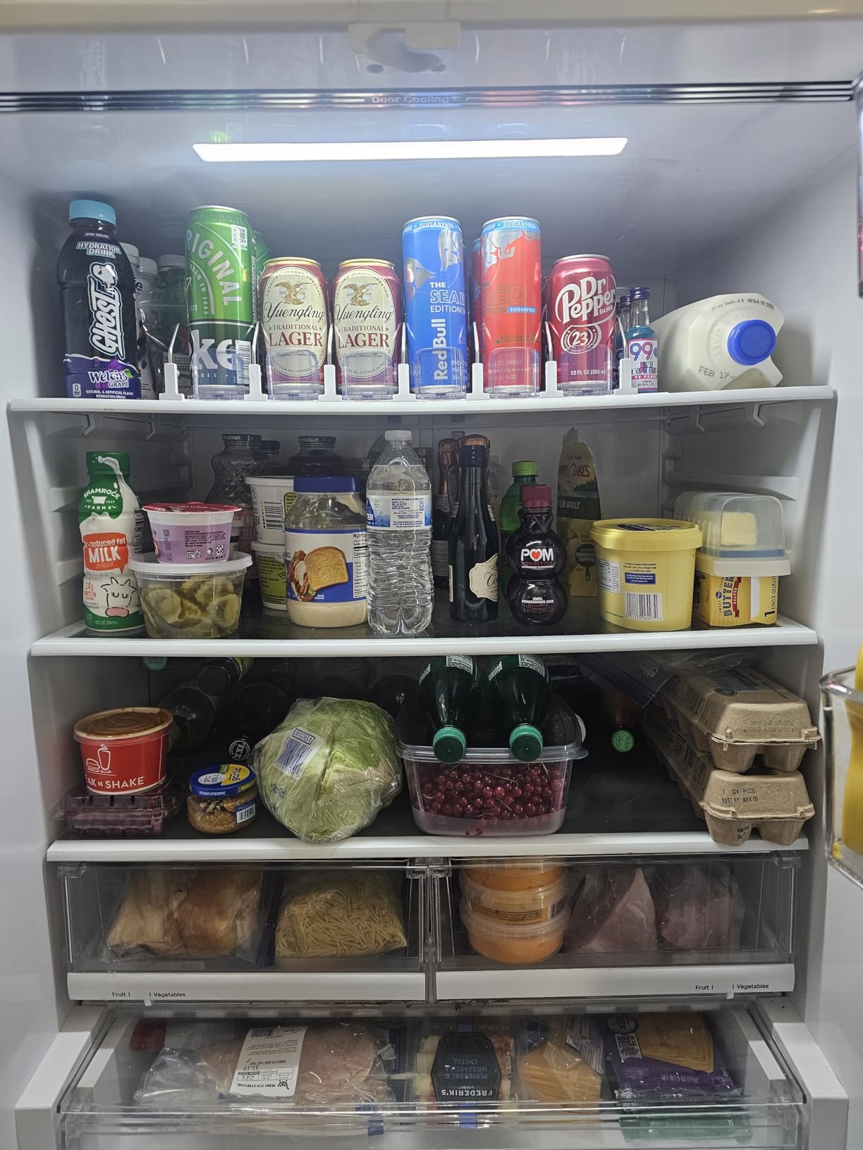 Dwella Drink Organizer for Fridge with Pusher Glide, 5 Rows Spring Loaded Fridge Drink Dispenser, Self Pushing Soda Can Organizer for Refrigerator, Bottle Beverage Organizer for Fridge Drink Holder customer photo 2