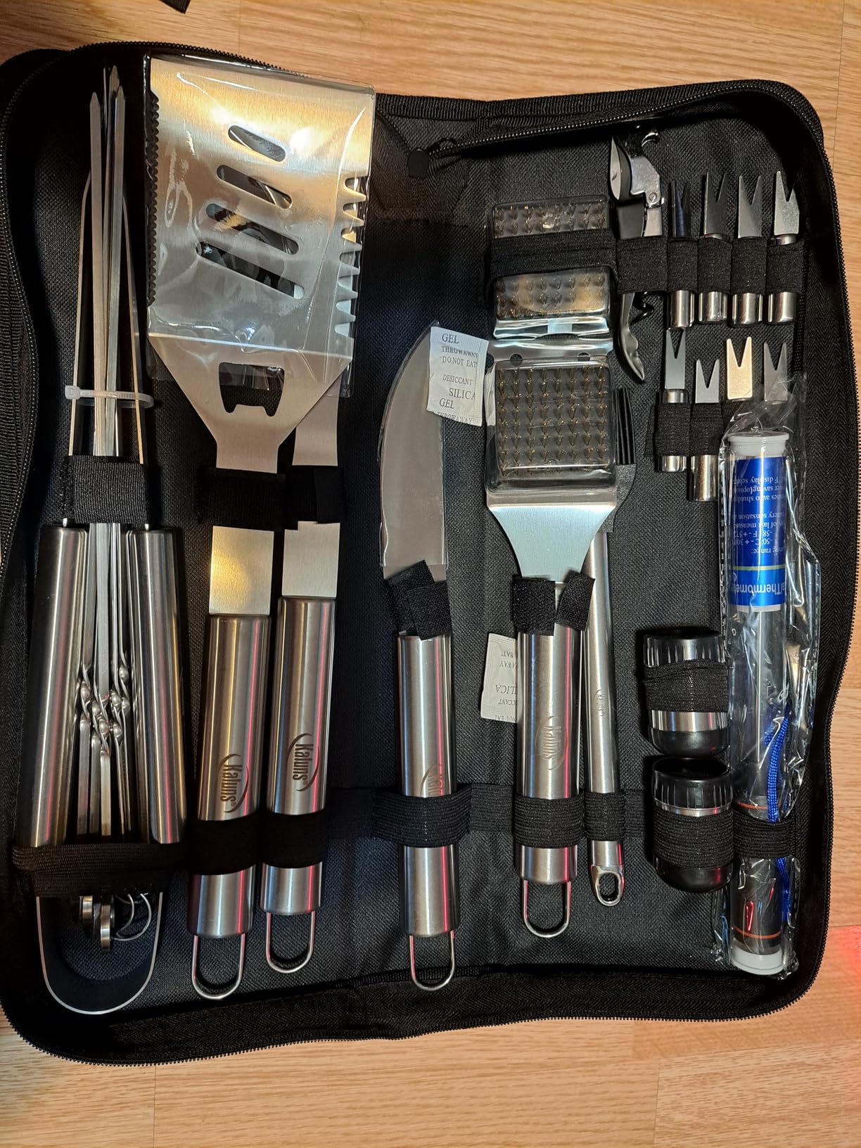 Kaluns Grilling Accessories, Dad Gifts for Fathers Day, Heavy Duty Stainless Steel Grill Set BBQ Grill Accessories for Outdoor Grill with Meat Thermometer, Case and Apron customer photo 2