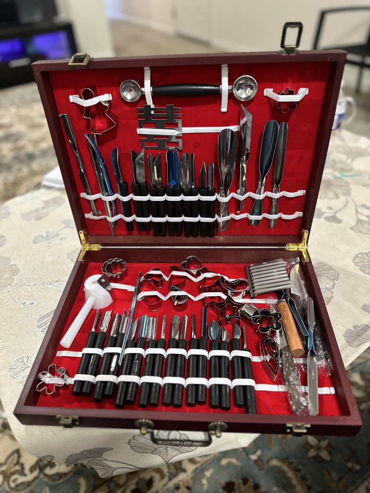 80-Piece Stainless Steel Fruit Carving Tools Set - Professional Watermelon Carving Knife Kit with Ergonomic Handles & Portable Case, Durable Fruit Cutting Tools for Culinary Arts, Sculpting, Peeling customer photo 2