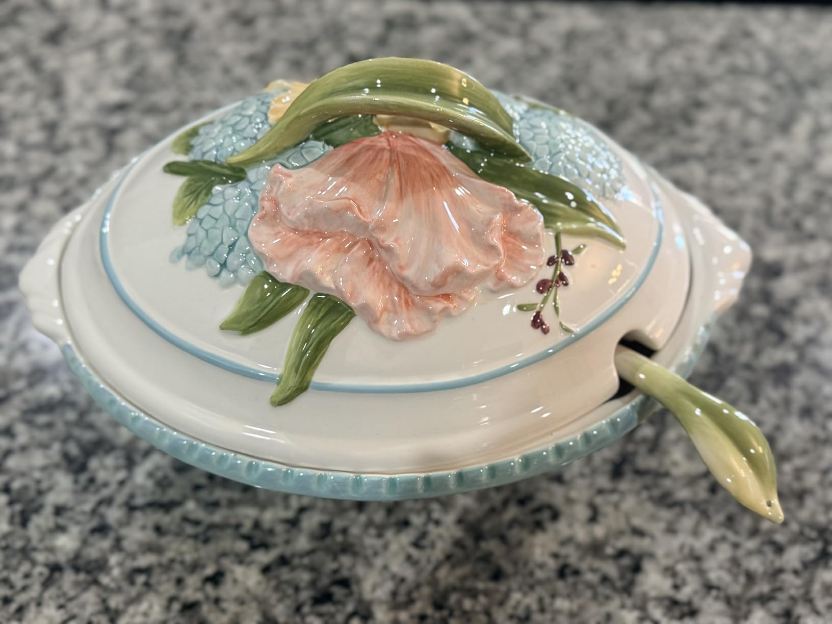 Fitz and Floyd Meadow Tureen Covered Serving Bowl with Ladle, 3.5 Quart customer photo 1